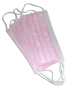 Essentials Earloop Masks, Pink, 50/Pack, EARP