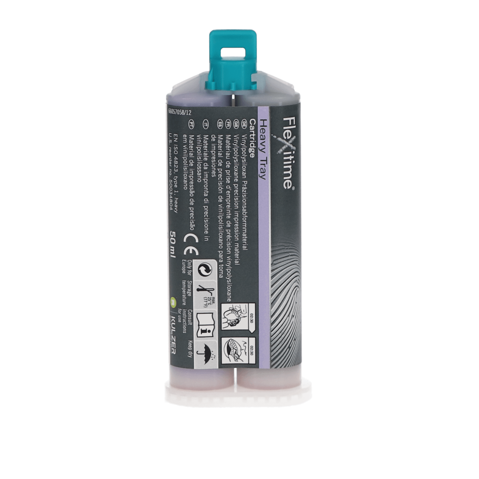 Flexitime VPS Precision Impression Material, Cartridge Bulk Pack, Heavy Tray, 50 ml, 12/Pk, 66002193-CS