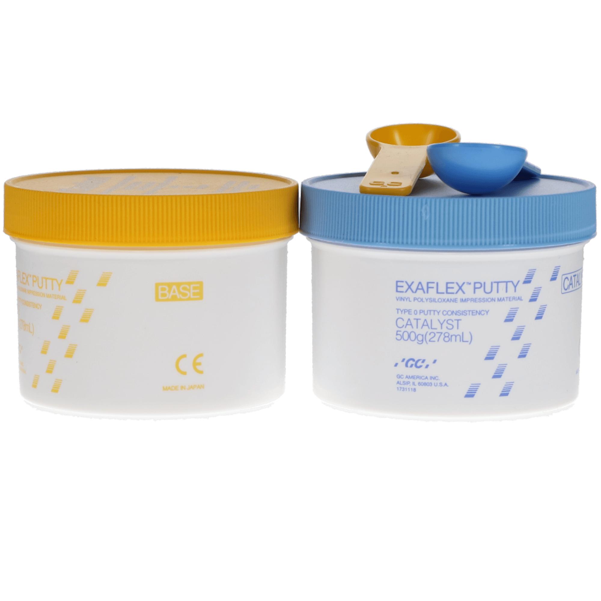 Exaflex Hydrophilic VPS Impression Material, Putty Standard Pack, 500 g Base + 500 g Catalyst, 1/Pk, 138301