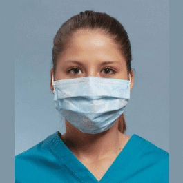 Defend Diffuser/Anti-Fog Earloop Face Masks, ASTM Level 1, Blue, 50/Pk, MK1046