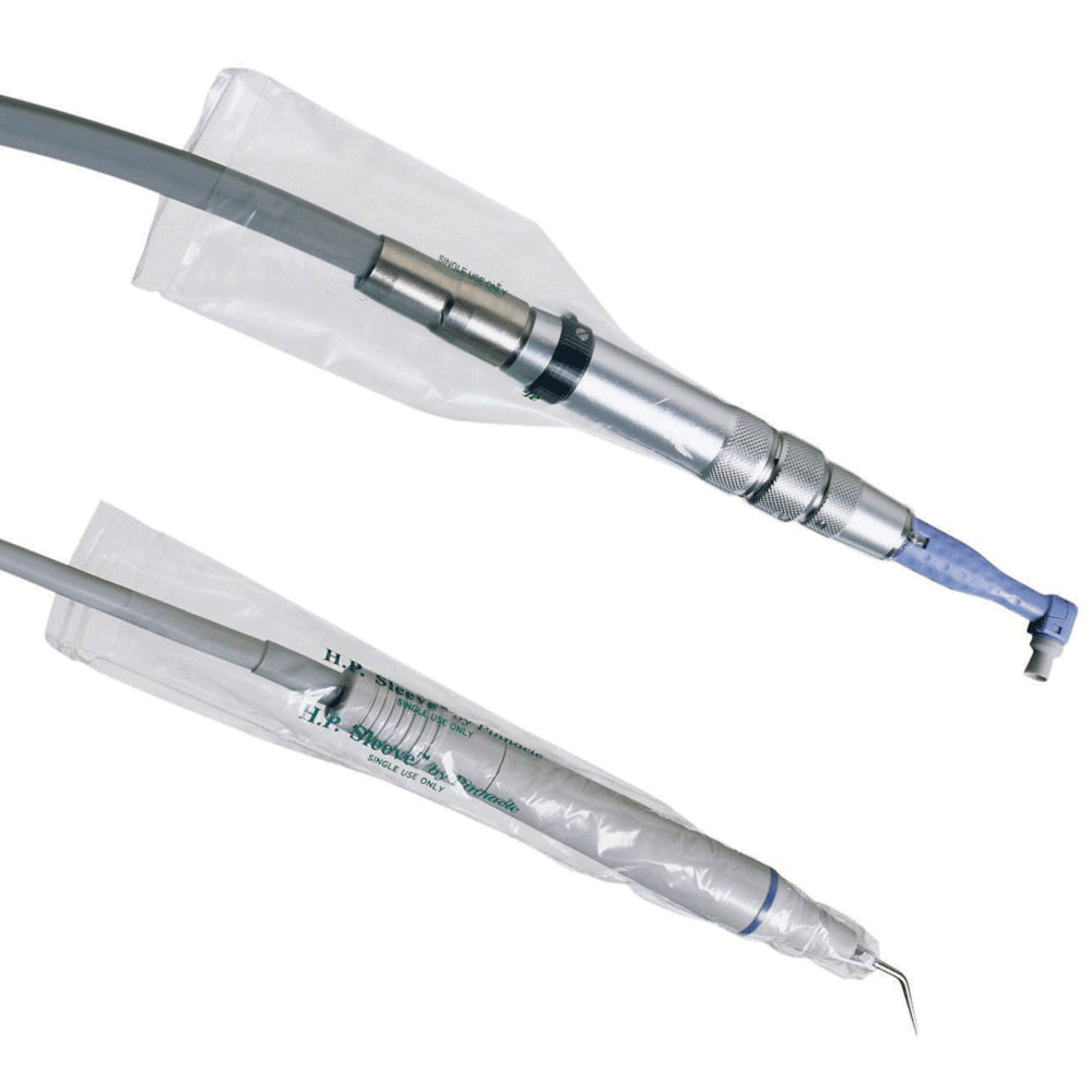 Plasdent Handpiece Sleeve, High-Speed, 1" x 8", Clear, 500/Box, IC770