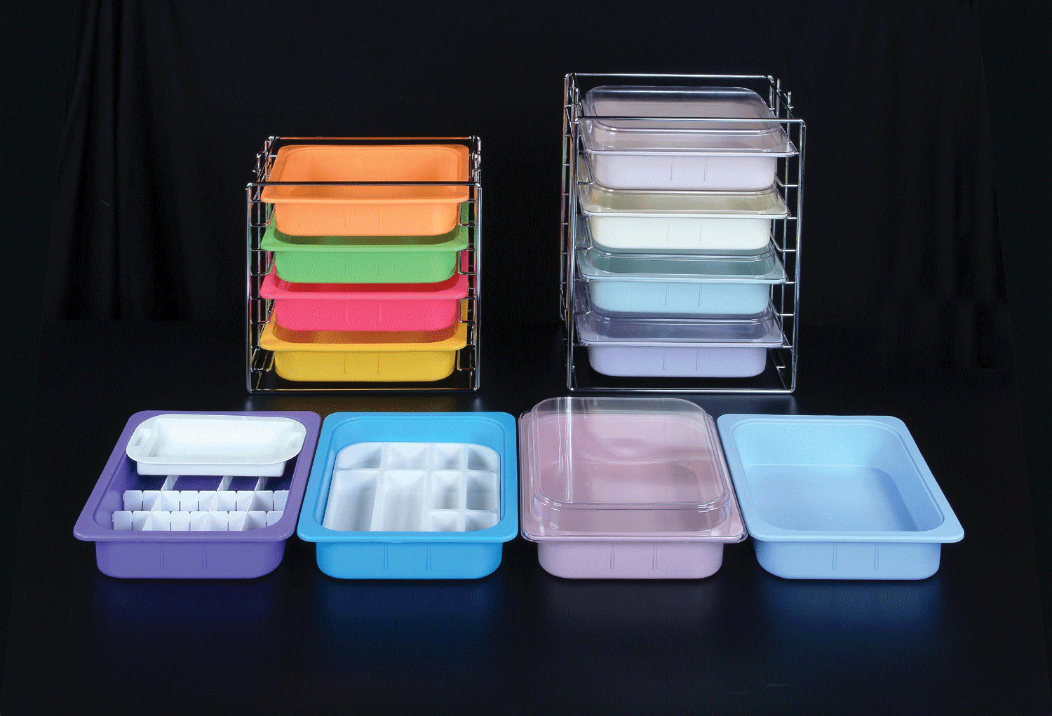 Plasdent Operation Tub, Neon Yellow, 9-3/8" x 11-1/2" x 2-5/8", 3/4" Lip, 1/Pk, OR563