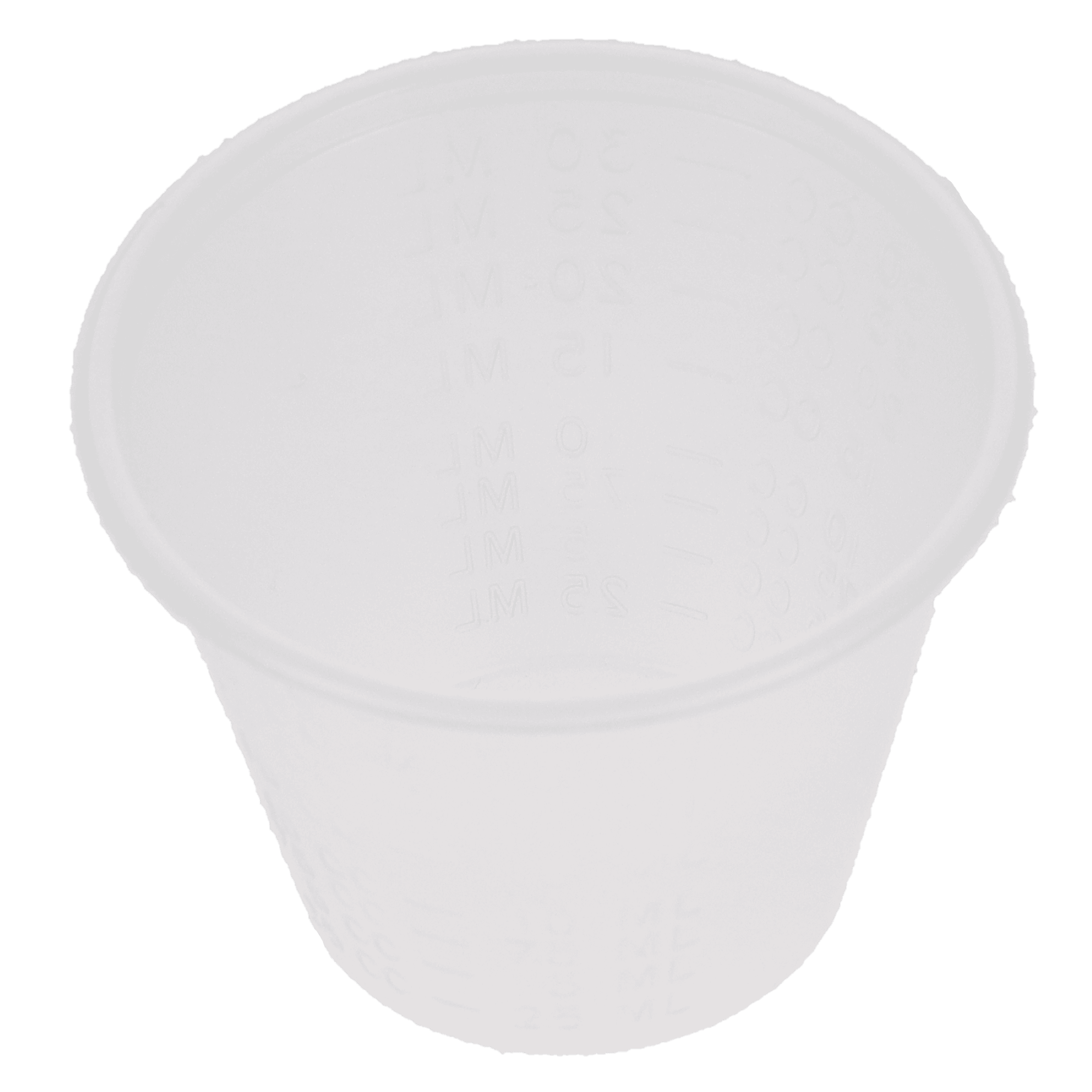 ProAdvantage Plastic Medicine Mixing Cups, Graduated, 1 oz, Clear, 100/Pk, DI330