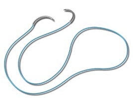 Plain Gut Suture with C-6 Needle, 18", # 4-0, 12/Pk, SU745
