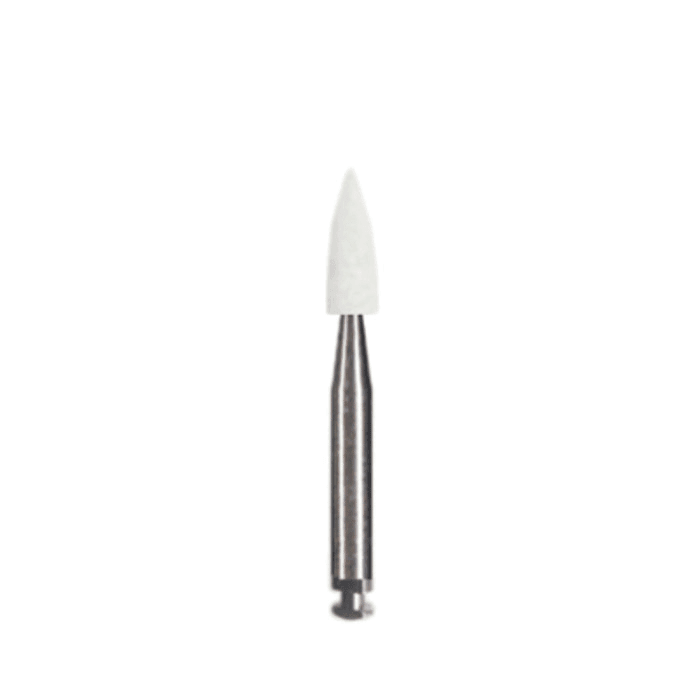 Dedeco White Arkansas Stone, HP, Wheel Shape #143 (WH6), Aluminum Oxide, 12/Pk