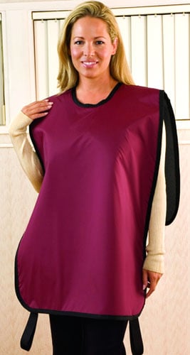 Flow Dental Adult Panoramic Lead-Free X-Ray Apron, 24" x 27", Electric Blue, 0.25mm Lead Equiv., 75061NL-39