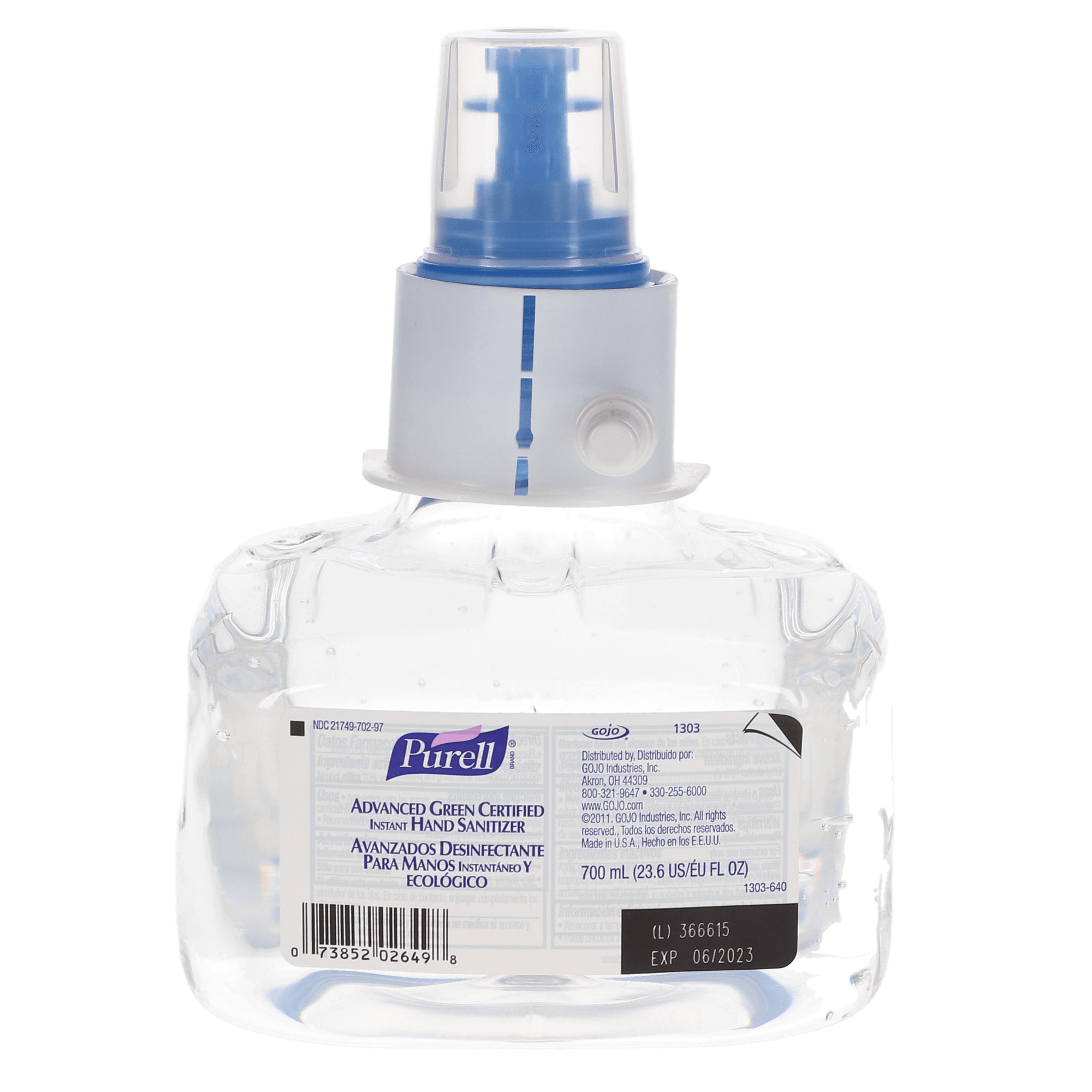Purell LTX-7 Gel Hand Sanitizer Refill, 700 mL, 3/Case