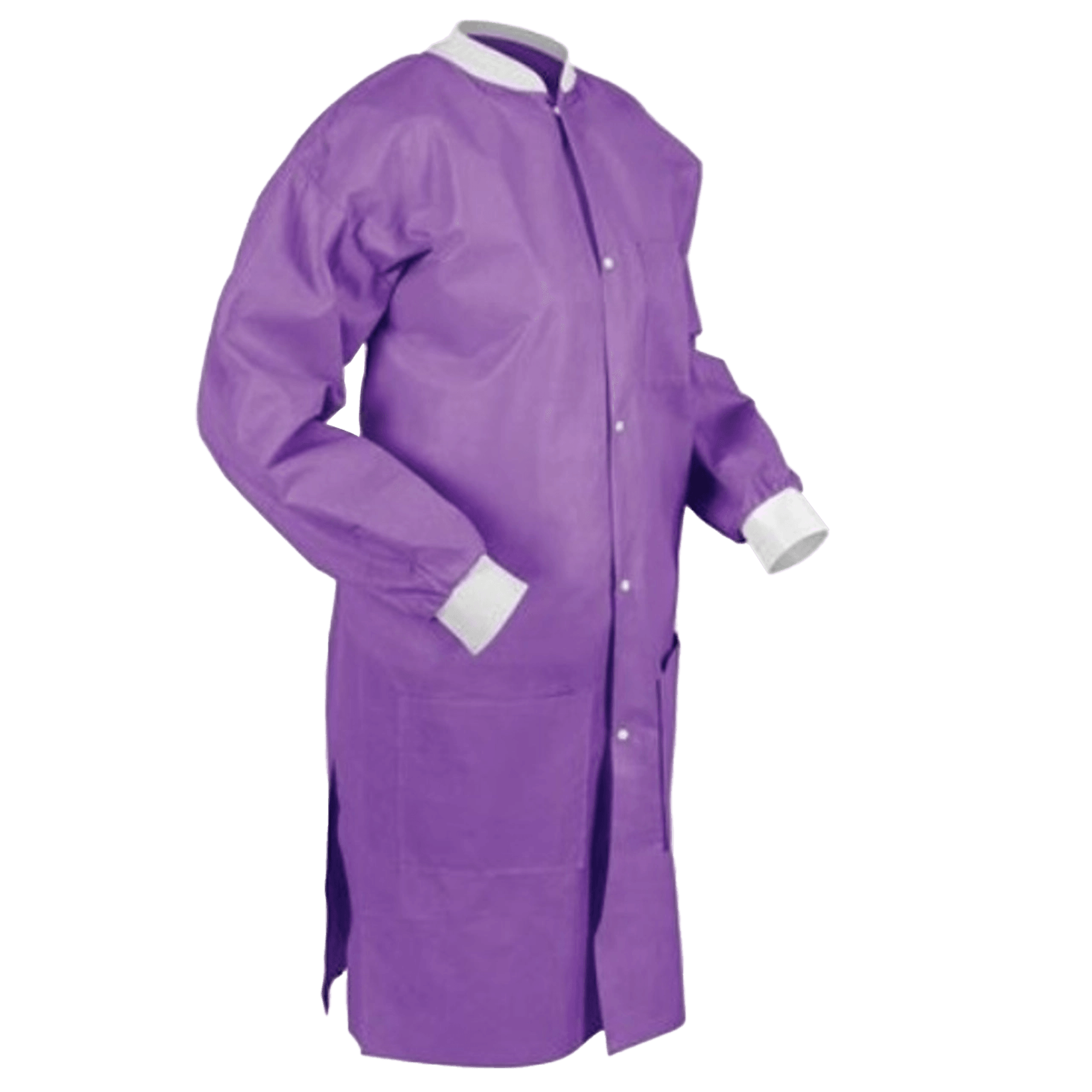 SafeWear Disposable High Performance Lab Coat, Large, Plum Purple, 12/Pack, 8109-C