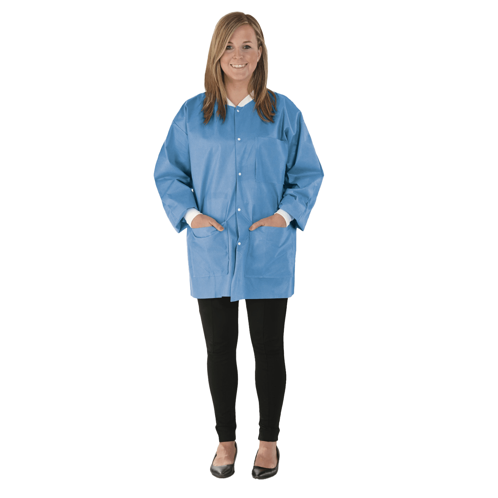 SafeWear Disposable Hipster Jacket, Small, Deep Blue, 12/Pk, 8101-A