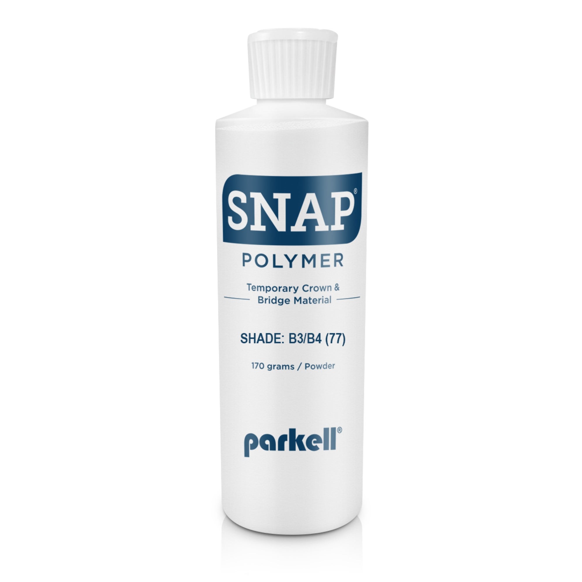 Parkell Snap Temporary Crown & Bridge Material, Acrylic Powder, Shade #77 (B3/B4), 170 g, 1/Pk, S444