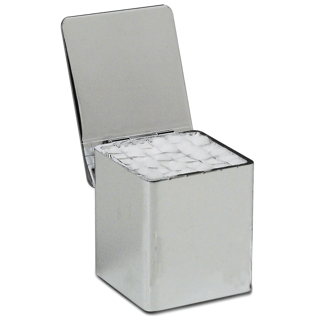 Tiltop Chrome-Finished Cotton Pellet Dispenser with #3 Pellets, 1/Pk, 600093