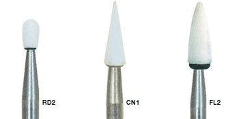 Dura-White Stones, HP, Inverted Cone, #045 (IC4), White, 12/Pk, 0205