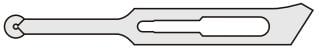 Feather Microsurgical Blade #370, Round Edge, 0.38 mm Thickness, 3.0 mm Diameter, 10/Box, 27-07960007