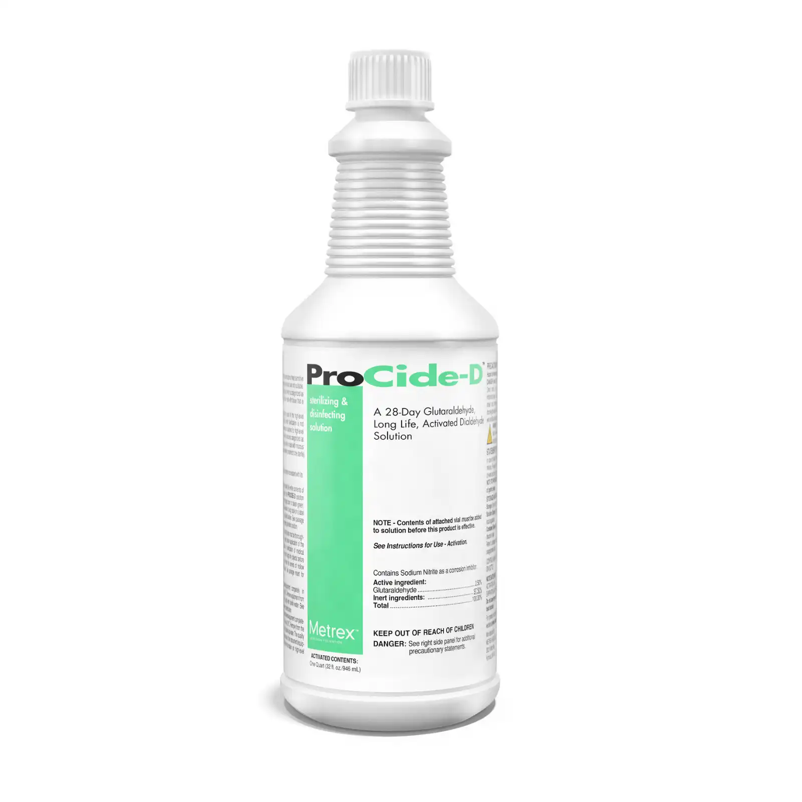 ProCide-D 2.5% Glutaraldehyde High-Level Disinfectant & Sterilant Solution, 32 oz (1 Quart) Bottle, 25-B