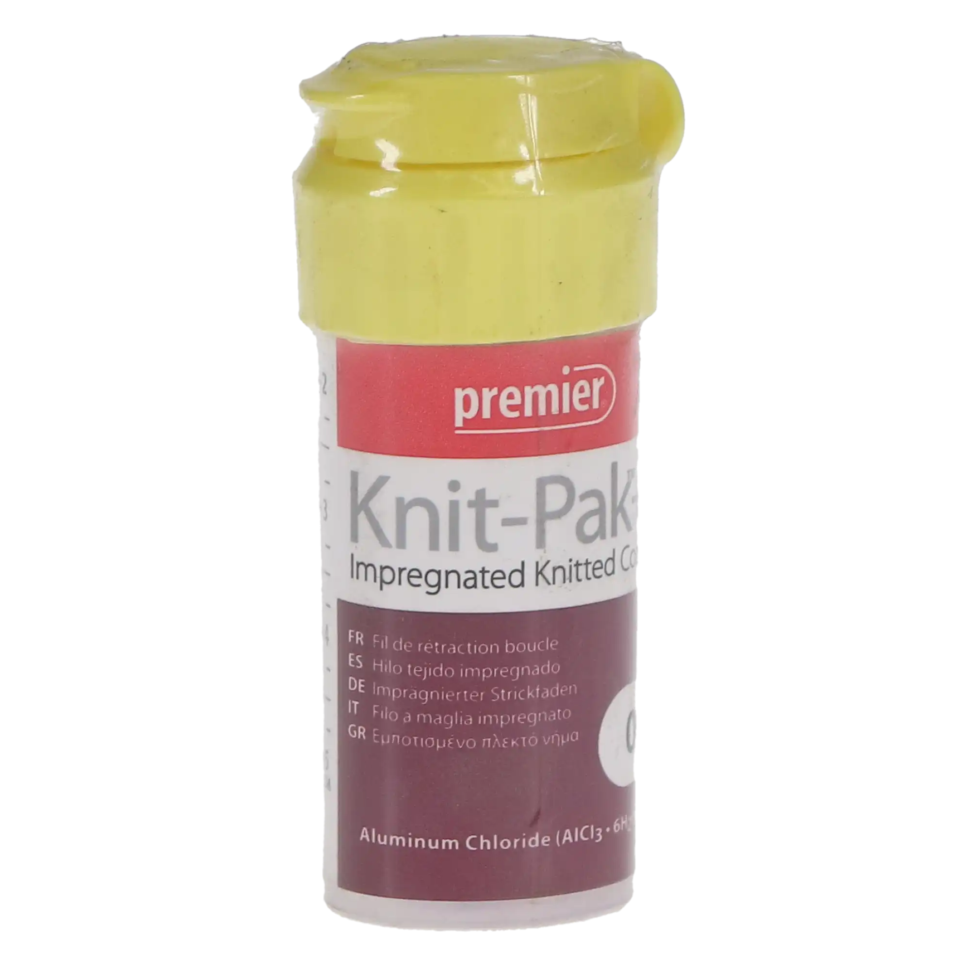 Knit-Pak+ Impregnated Knitted Retraction Cord, Size 0, Aluminum Chloride, 100", Purple, 1/Pk, 9007563