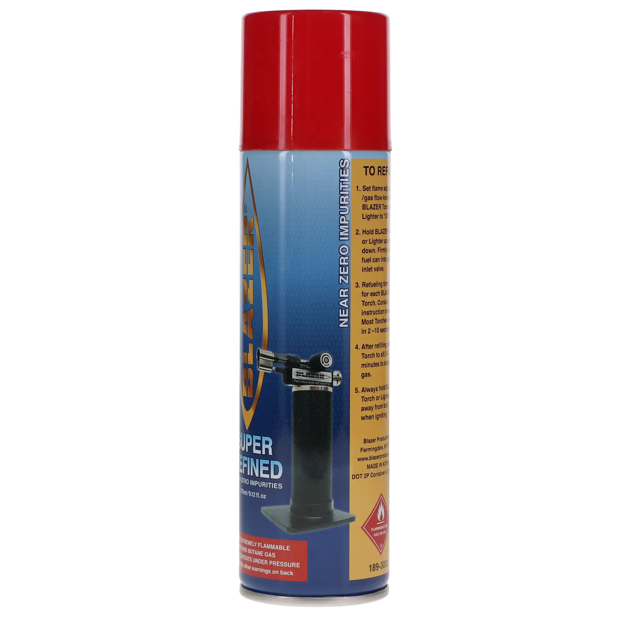 Blazer Stingray GB4001 Refillable Butane Micro Torch, Empty, Black, 1/Pk, LA401