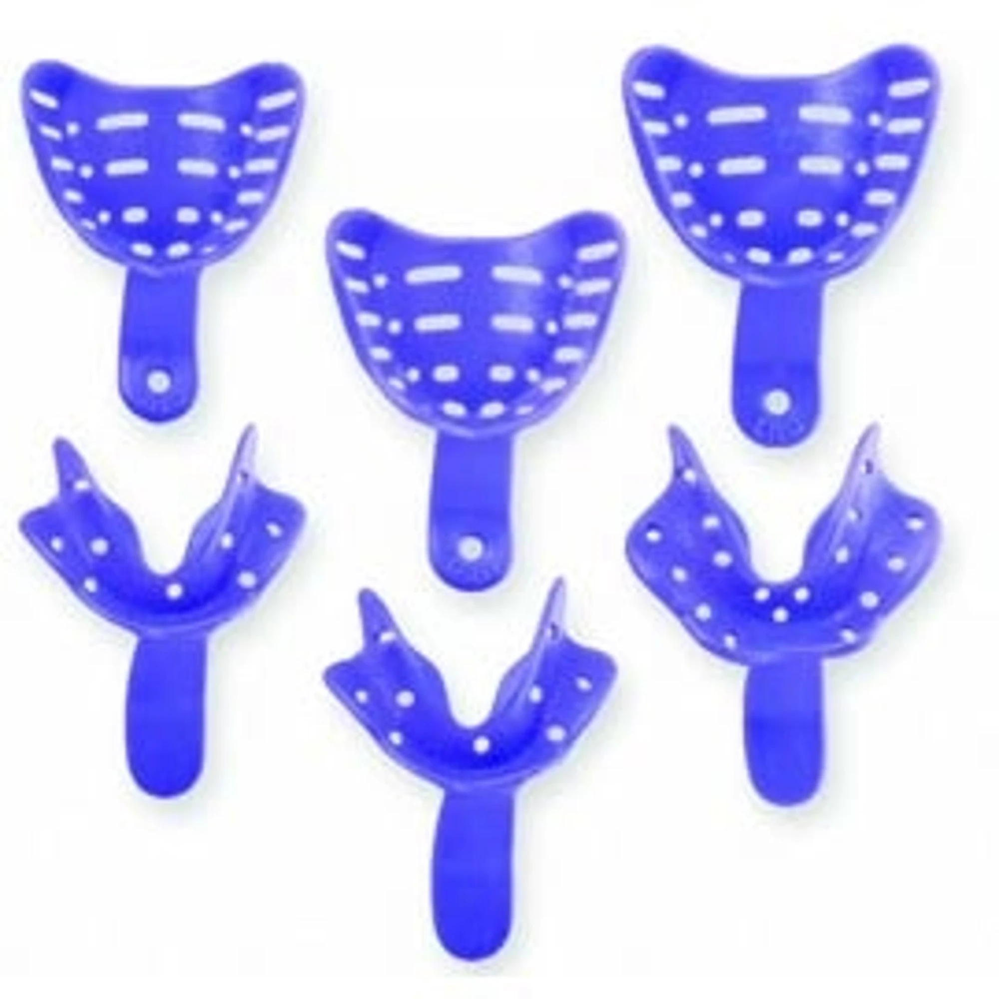 Keystone Edentulous Tray Aways Disposable Perforated Impression Trays, Assorted Sizes, 16/Pk, 0921704