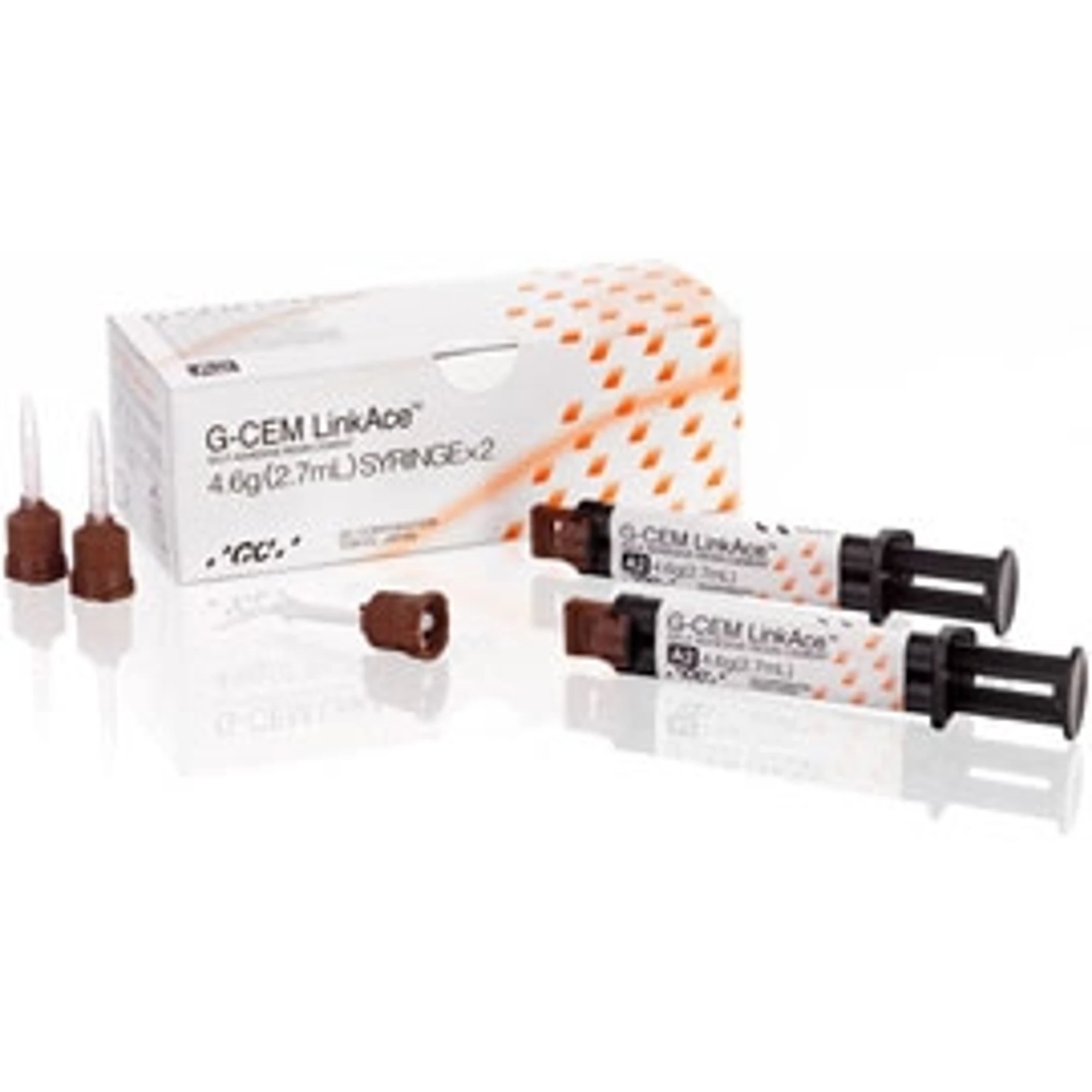 G-CEM LinkAce Self-Adhesive Resin Luting Cement, Automix Syringe Kit, 4.6 g, Shade A2, 2 Syringes/Pk