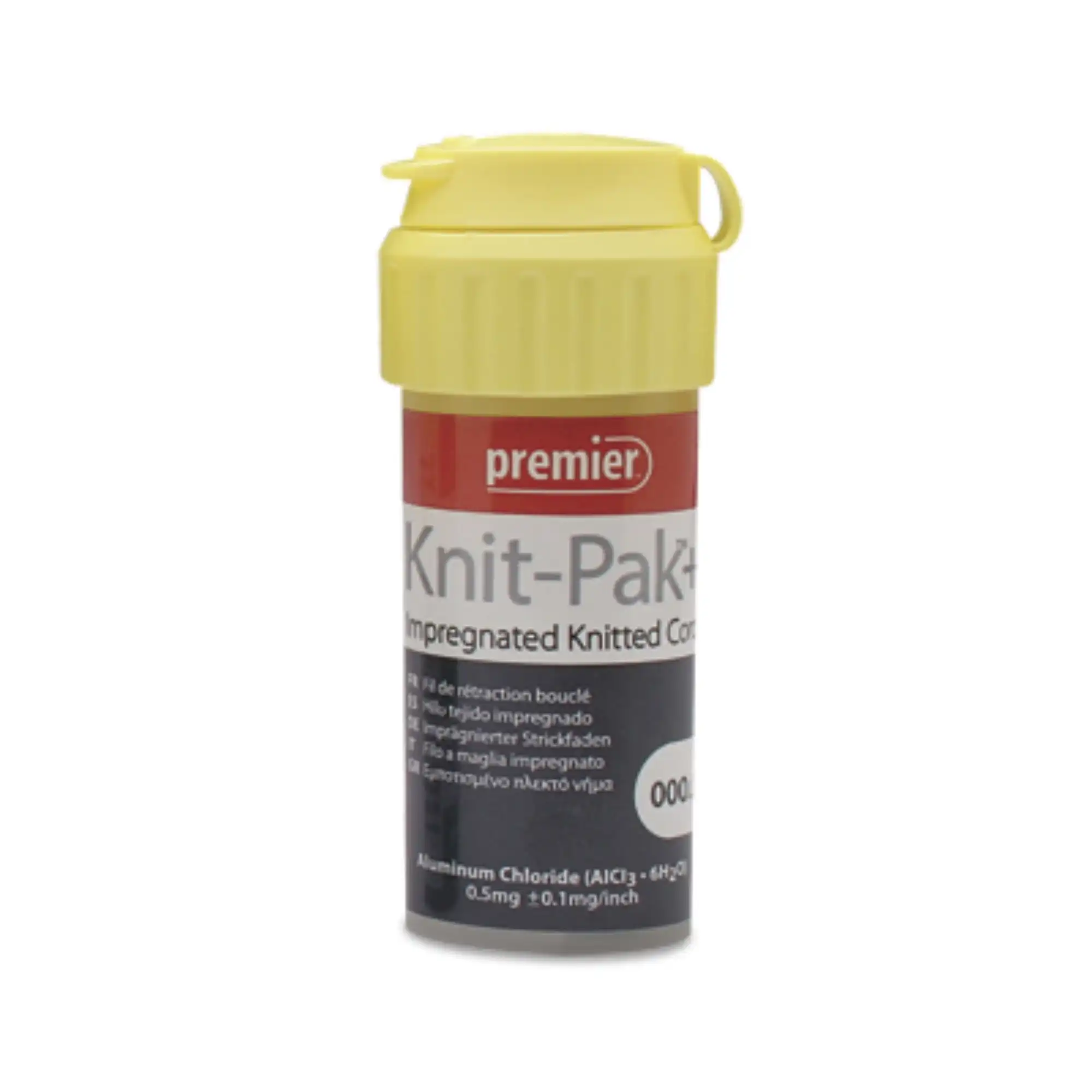 Premier Knit-Pak+ Impregnated Gingival Retraction Cord, Size 000.0 (Midnight Green), 100" per Bottle, 59-9007560