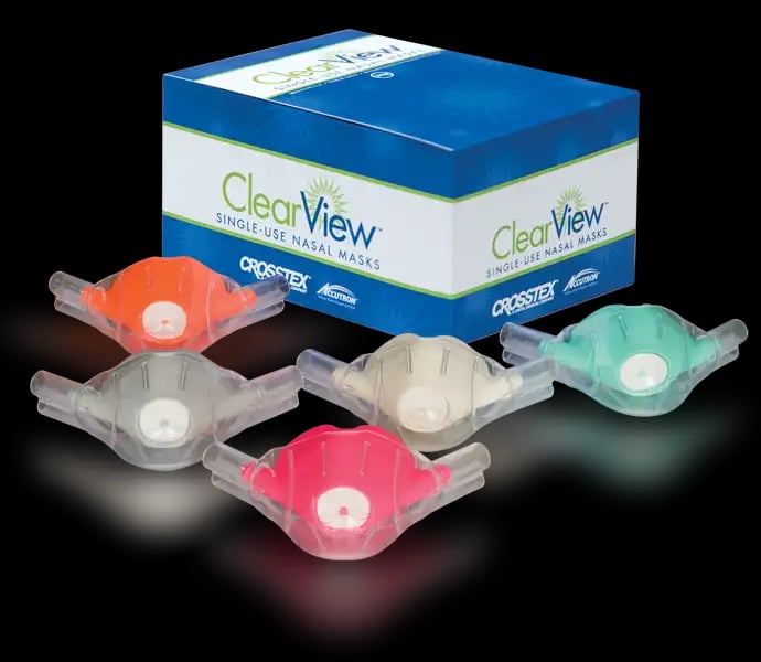 ClearView Single-Use Nasal Hoods, Large, Adult, Fresh Mint, 12/Box, 33034-16