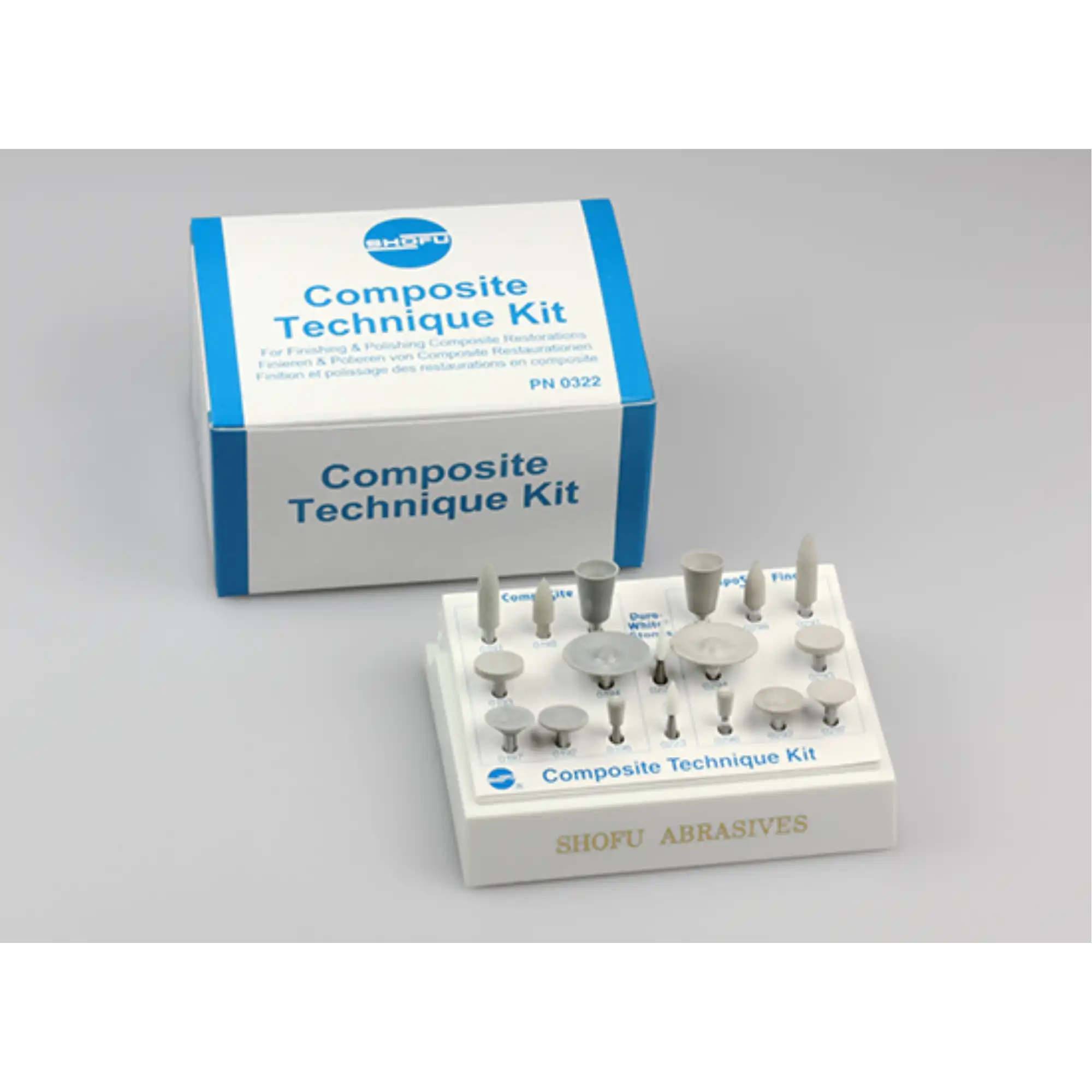 Shofu CompoSite Classic Plastic Technique Kit, CA, Assorted Polishers, 1/Pk, 0322