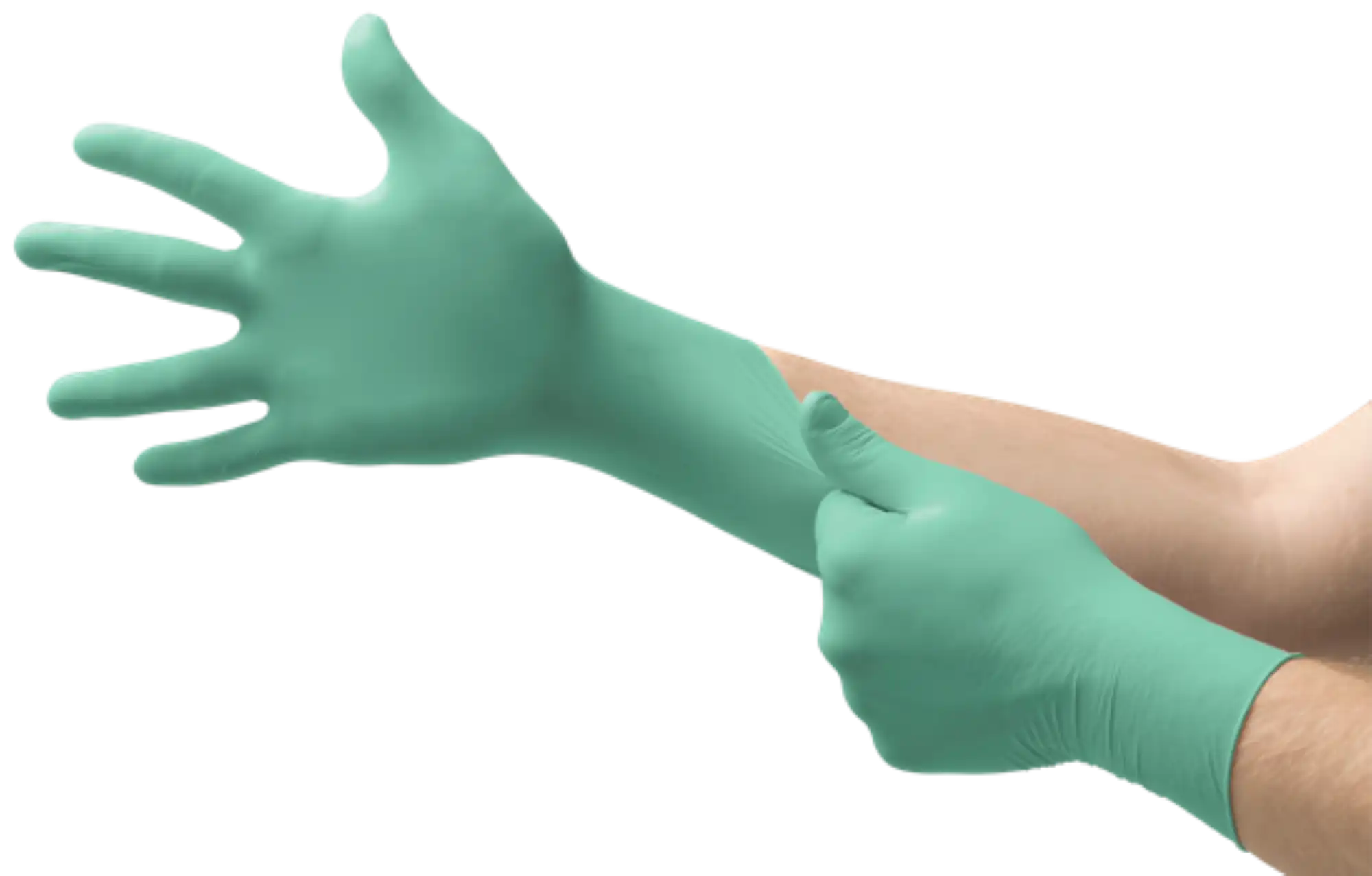 Micro-Touch Affinity Synthetic Exam Gloves, Powder-Free, Non-Sterile, Medium, Green, 100/Box, 3772