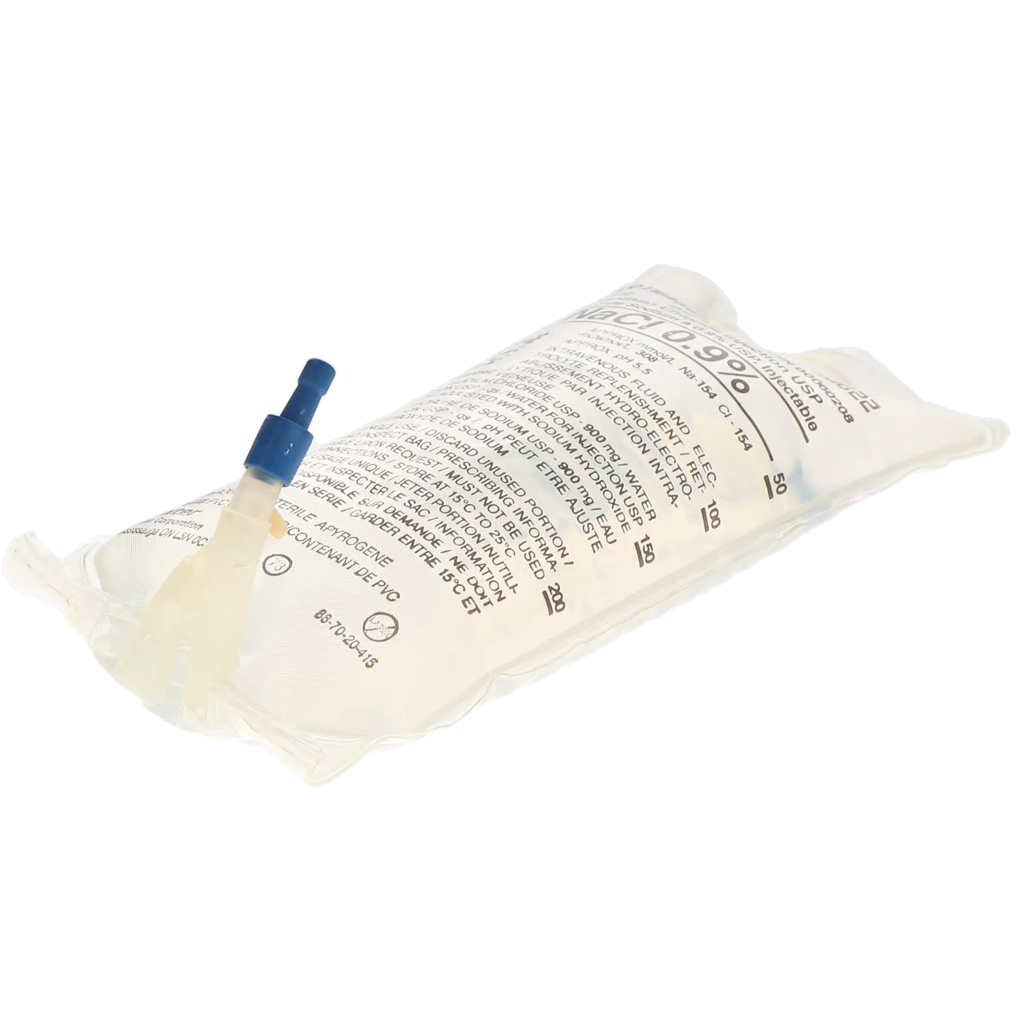 0.9% Sodium Chloride (NaCl) Saline Injection, USP, IV Bag, 250 ml, 1/Pk, JB1322P