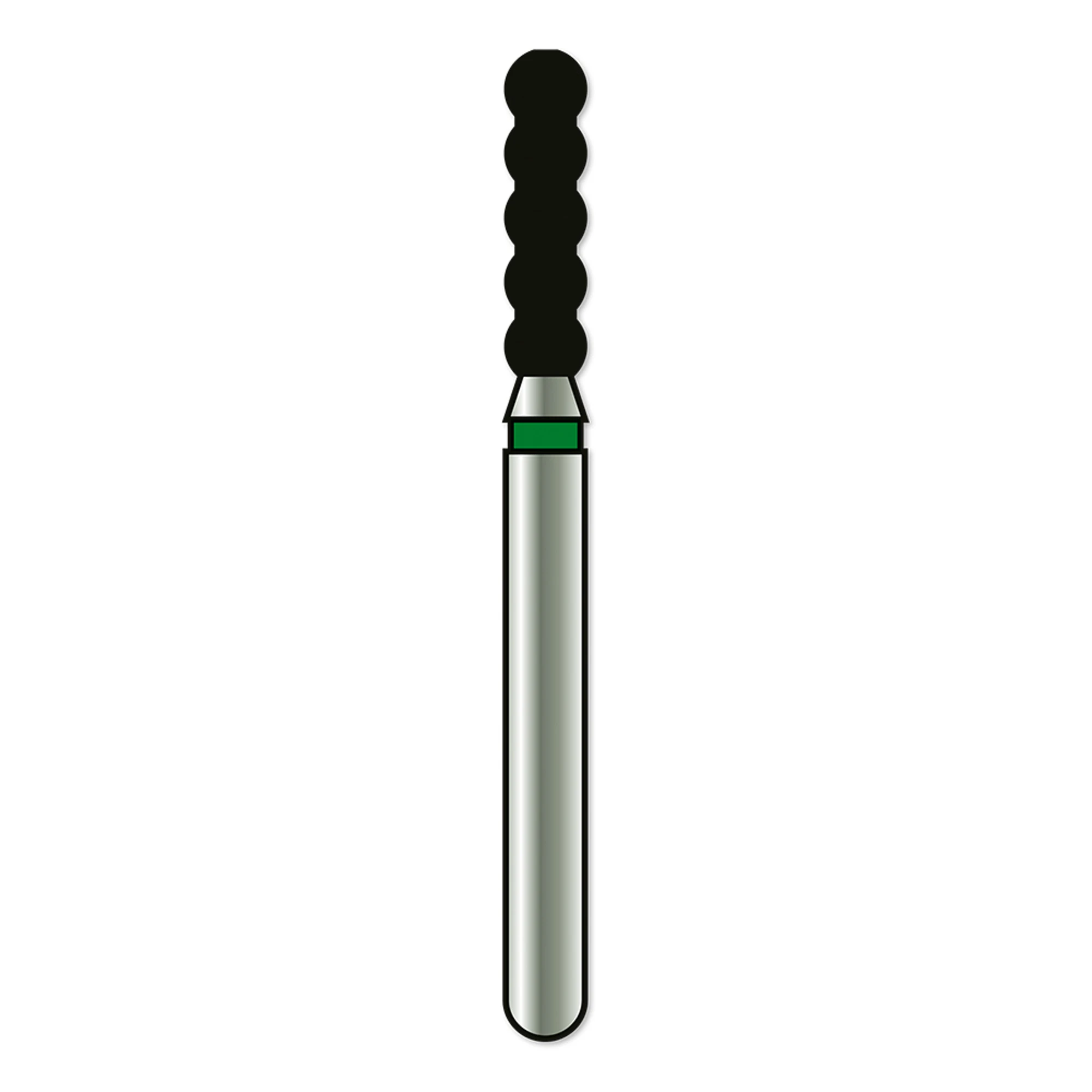 Alpen x1 Single-Use Diamond Burs, FG, Gross Reduction Cylinder, #6051, 1.7 mm, Coarse, Green, 25/Pk, X6051C017