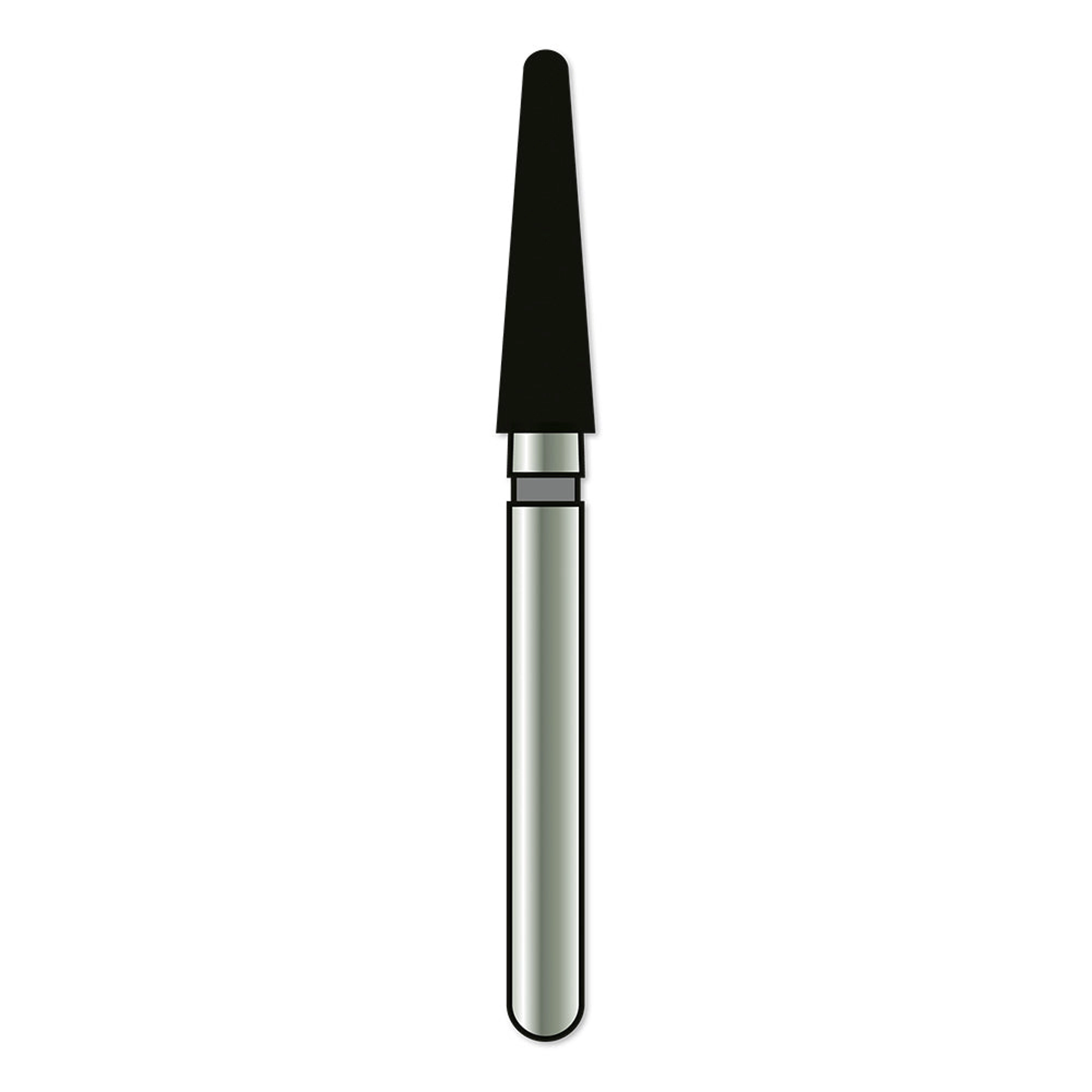 Alpen x1 Single-Use Diamond Bur, FGSS, #856-024SC, Round End Taper, Super Coarse, Black, 2.4 mm, 25/Pk, X856SC024S