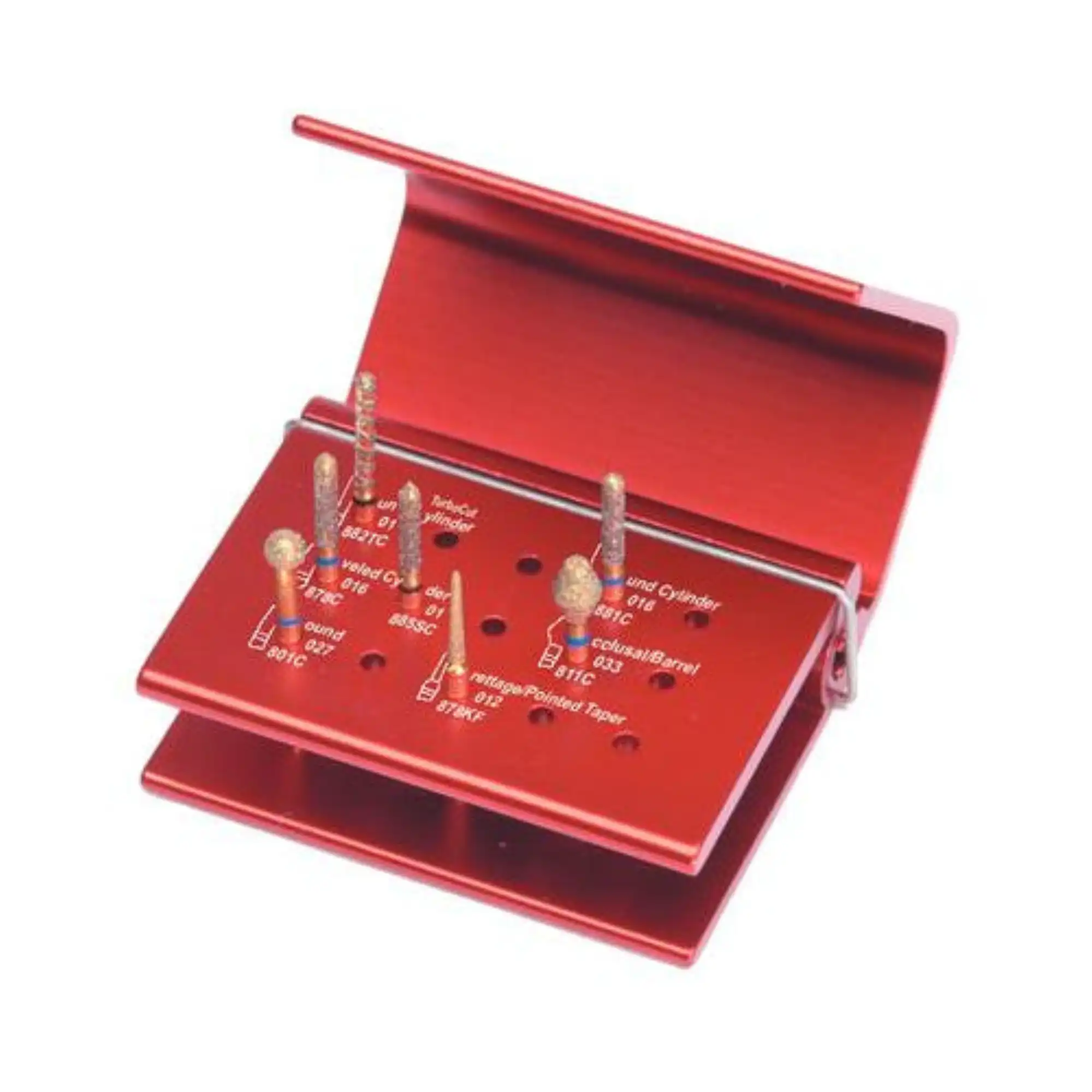 Alpen Crown and Bridge Preparation Kit, 7 FG Diamond Burs with Bur Block, R1005