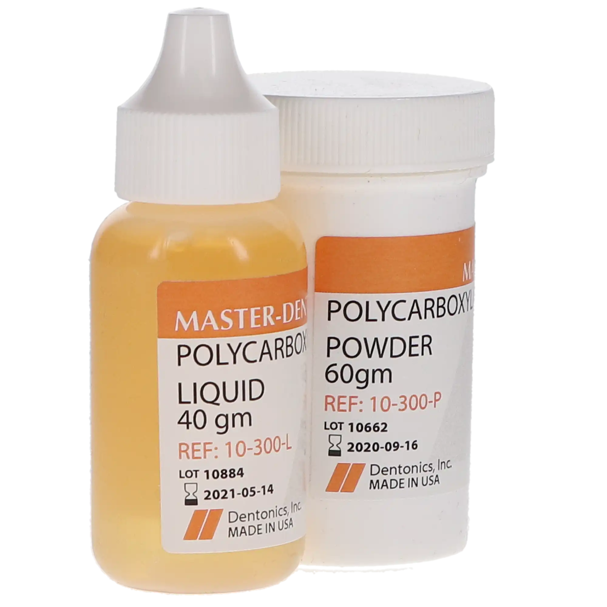 Master-Dent Polycarboxylate Cement, Triple # Kit, 60 g Powder / 40 ml Liquid, 1/Pk