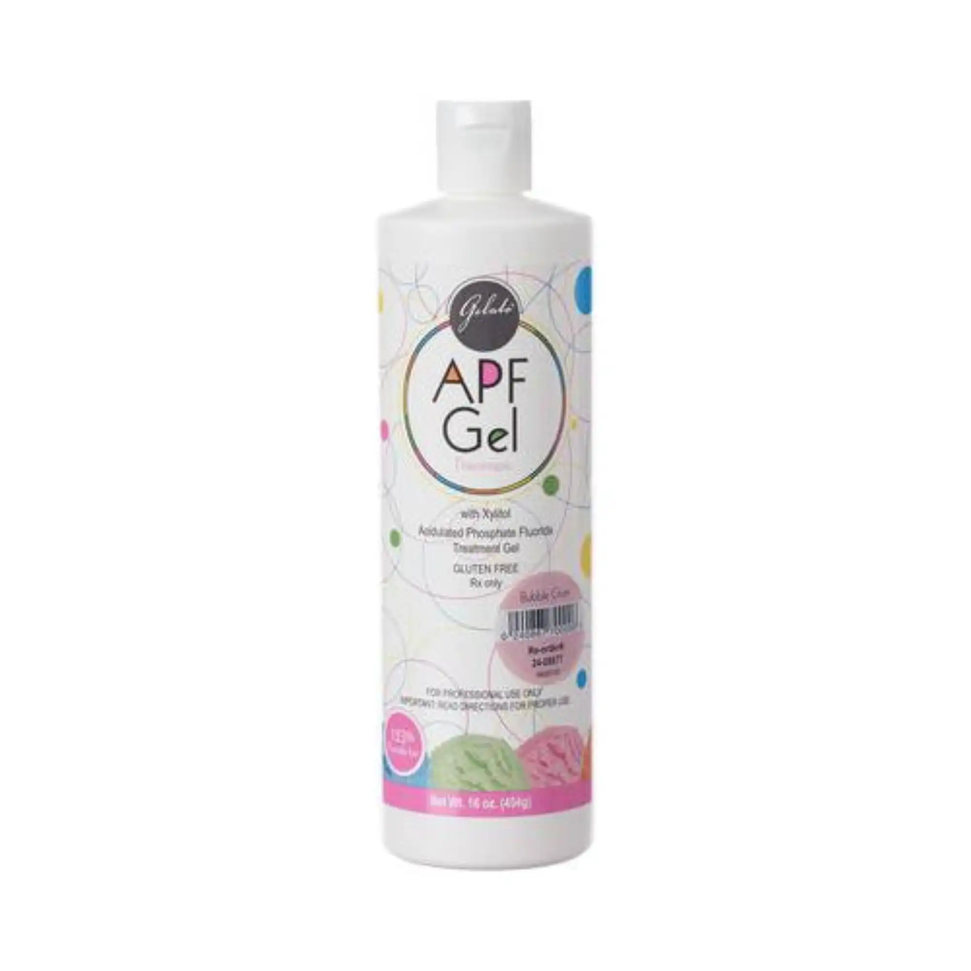 Gelato APF Fluoride Gel, 1.23% Acidulated Phosphate Fluoride, Bubble Gum, 16 oz Bottle, 1/Pk, 24-08677
