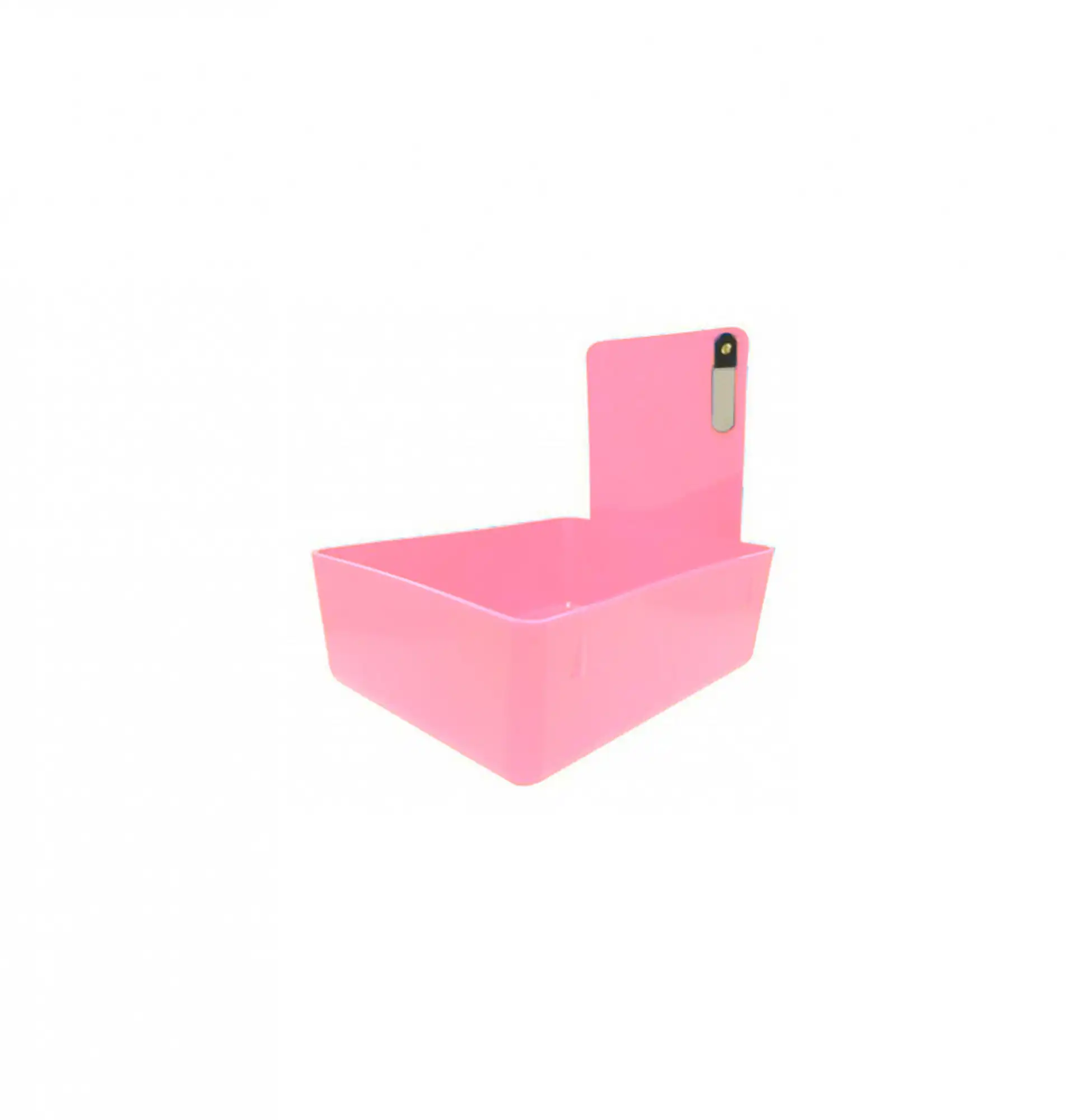 Keystone Lab Work Pans with Metal Clip, Medium, Pink, 5"W x 7"H x 2.5"D, 12/Pk, 7000370