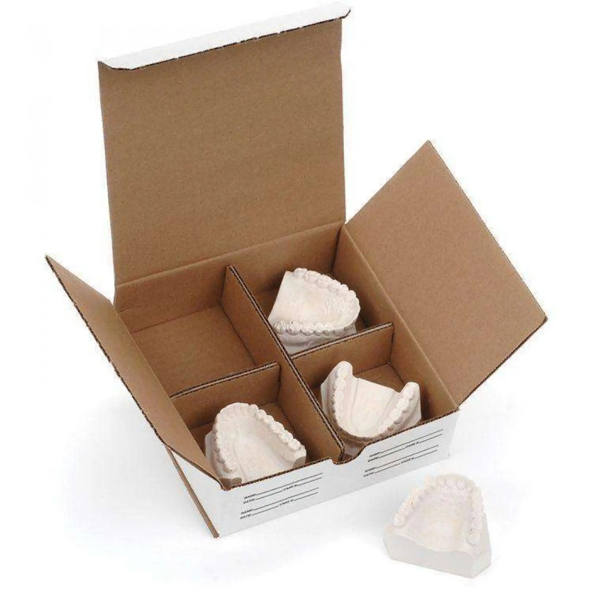Keystone Model Storage Boxes, Divided, 7" x 7" x 2", 100/Pk, 9582750