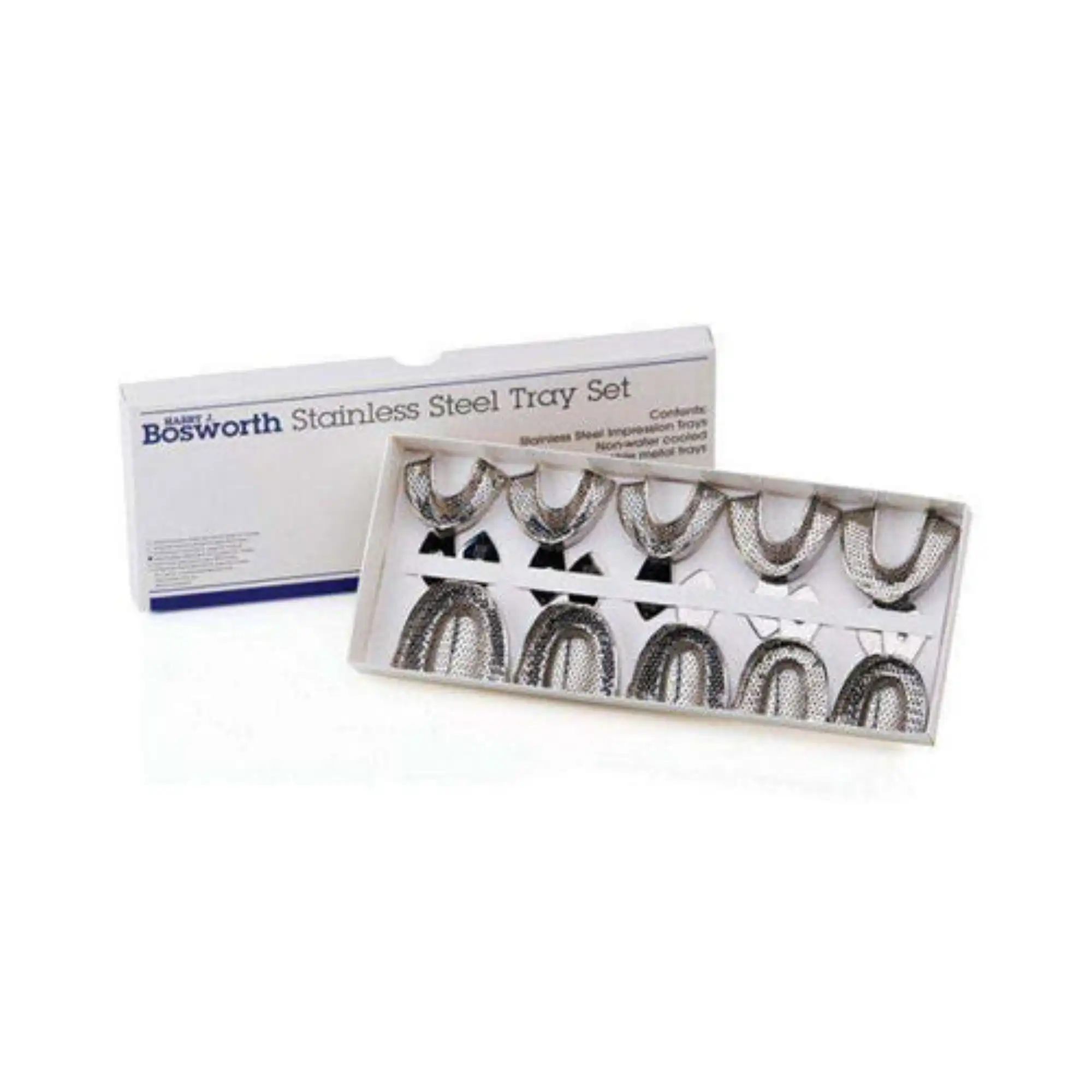 Keystone Set 103 Stainless Steel Perforated Edentulous Impression Trays, 8/Box, 0921307