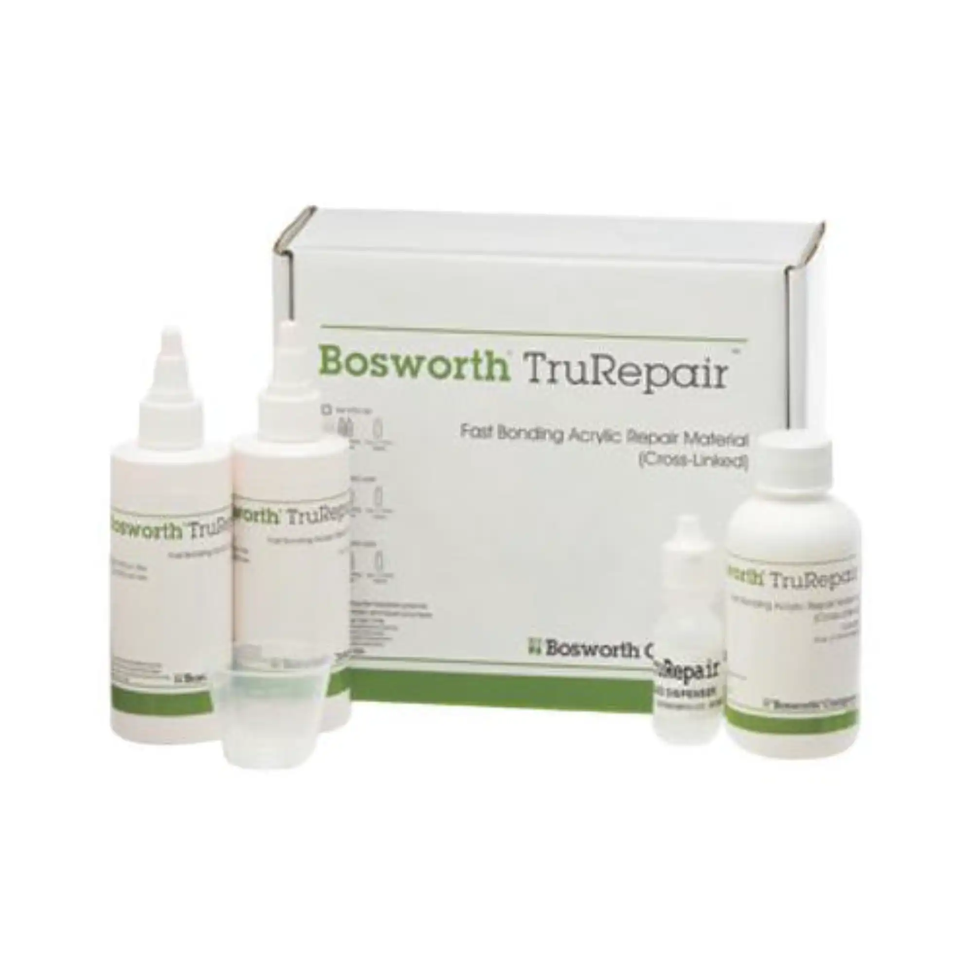 TruRepair Fast Bonding Acrylic Repair Material, Standard Kit (Pink & Vein Powder, Liquid), 092160