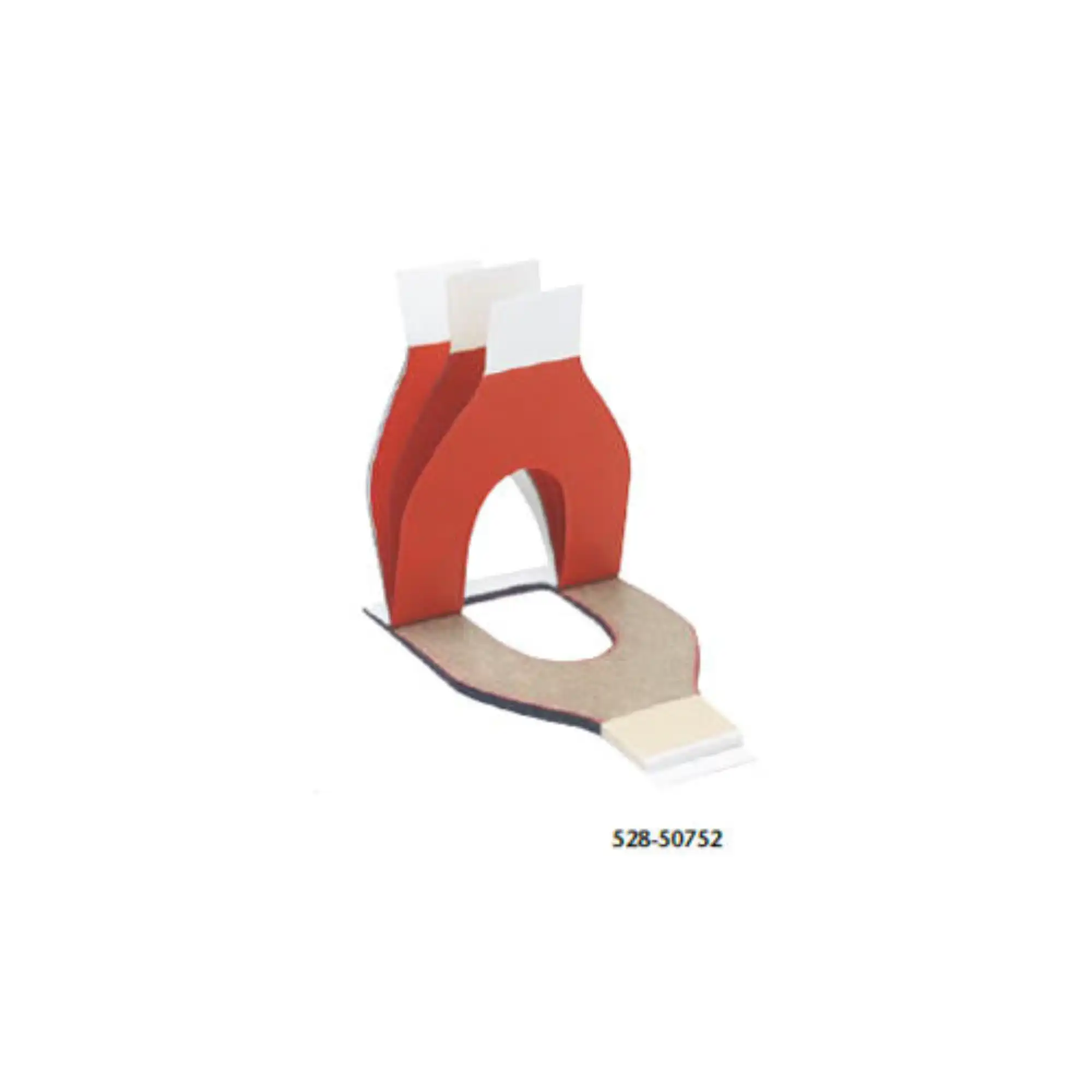 Miltex Horseshoe Articulating Paper, Thin, Red/Blue, 1/Pk, 528-50752