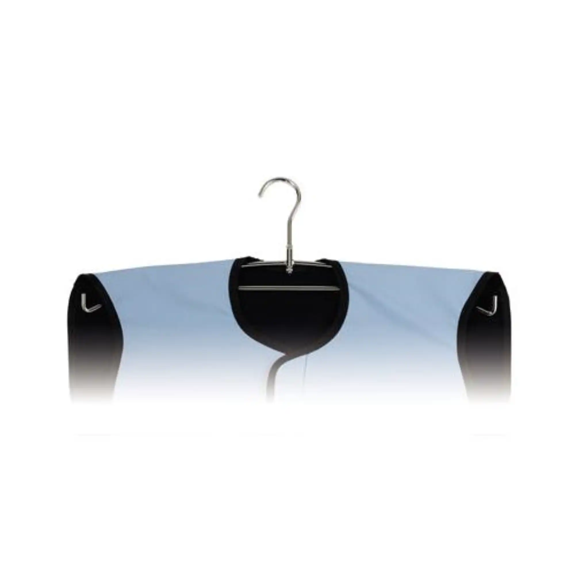 Palmero Deluxe Coat Panoramic Apron Hanger, Chrome-Coated Steel, 21" x 9.25", 1/Pkg