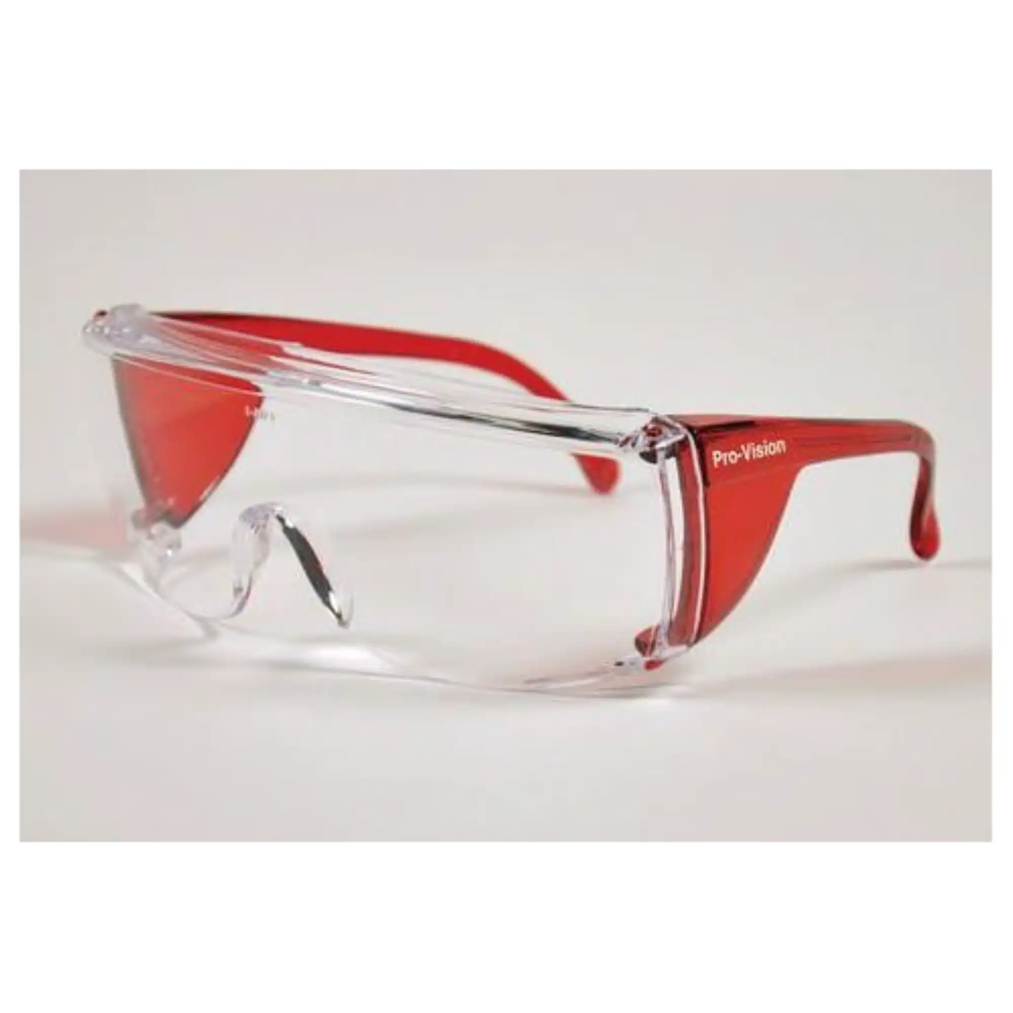 ProVision End-Fog Protective Eyewear, Red Frame/Clear Lens, 1/Pk, 3556R
