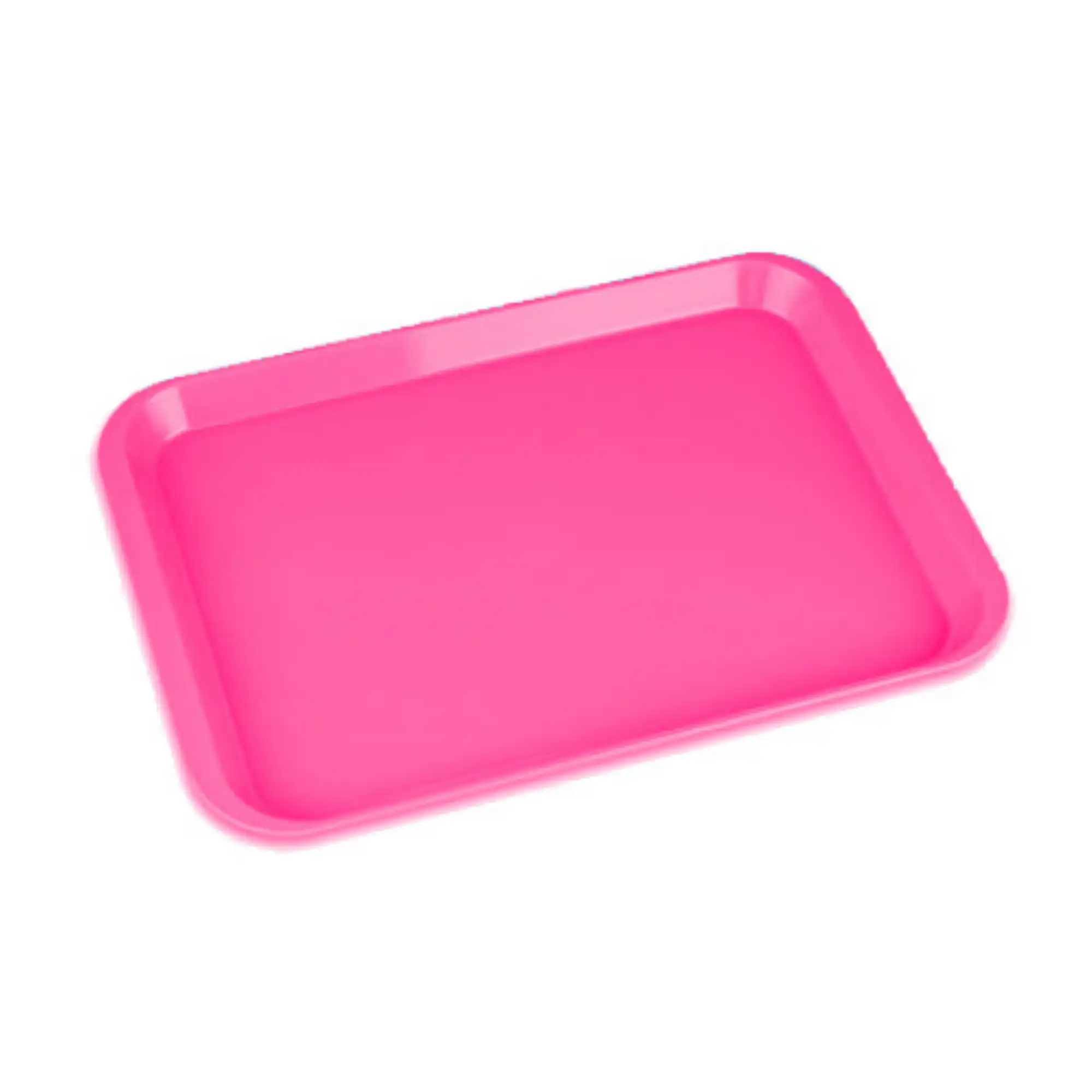 Plasdent Set-Up Plastic Flat Tray, Size F (Mini), Neon Pink, 9-5/8" x 6-5/8" x 7/8", 1/Pk, 300FMS-6