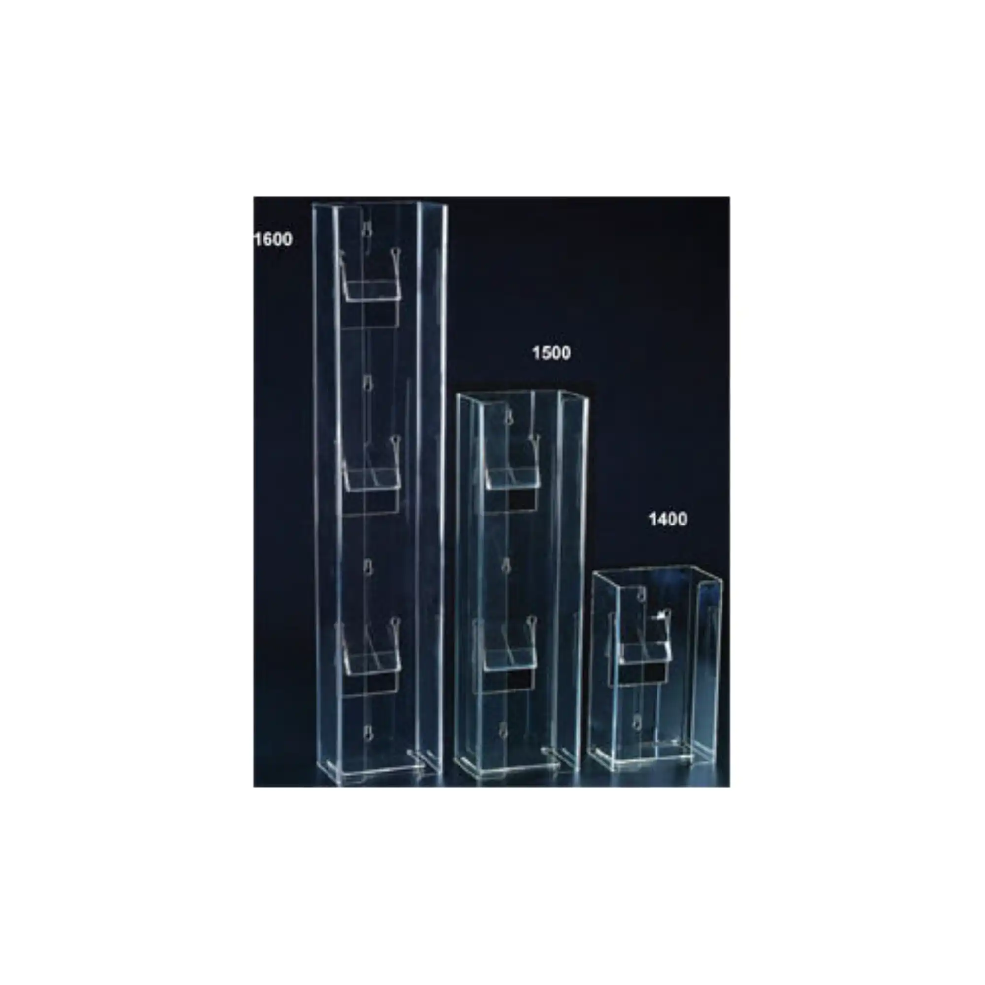 Plasdent Clear Acrylic Double Vertical Glove Box Holder/Dispenser, 5 3/4"W x 20"H x 3 7/8"D, 1500