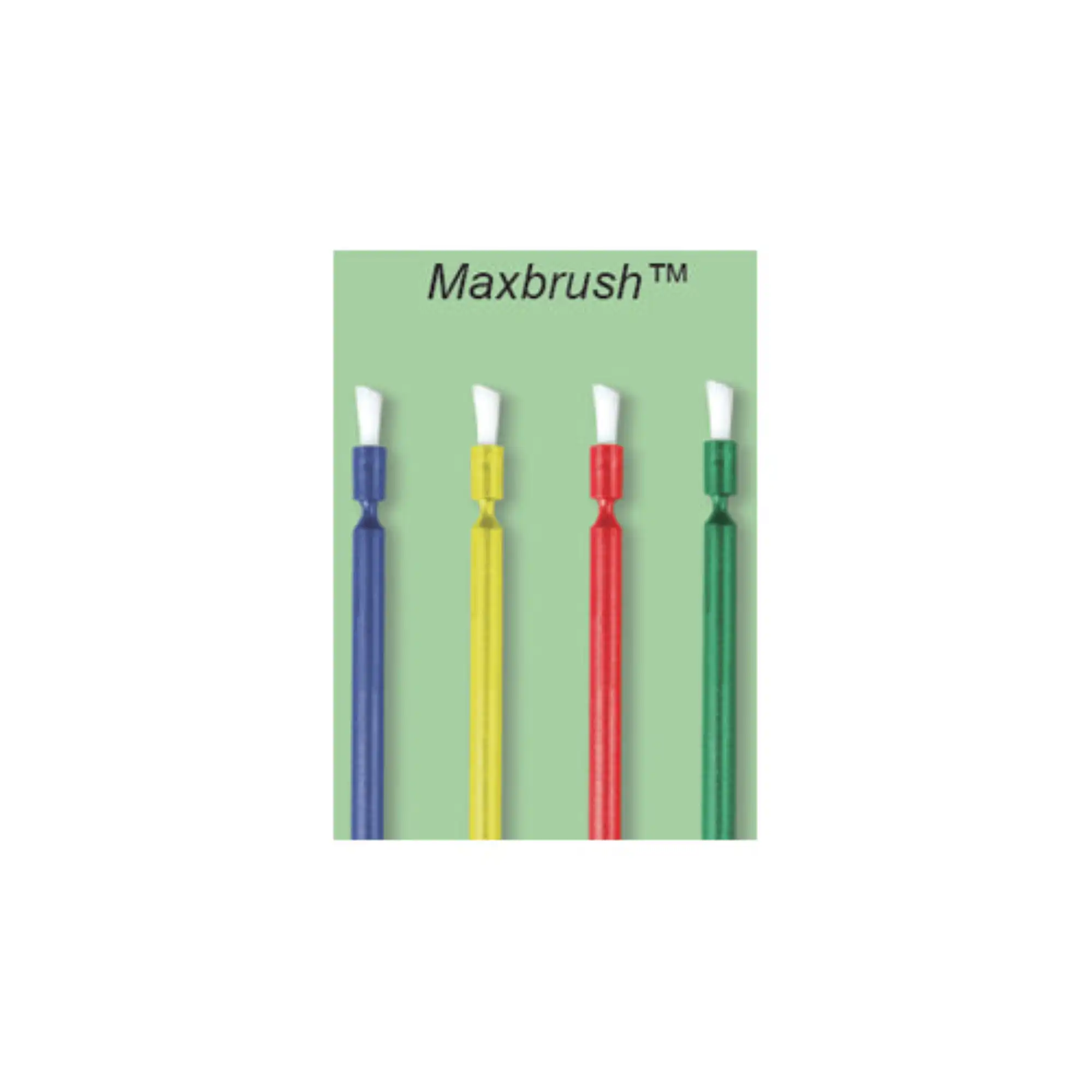 Plasdent Maxbrush All-Purpose Brush Tip Applicators, Disposable, 4" Long, Assorted Colors, 100/Pk, 8101ST-A