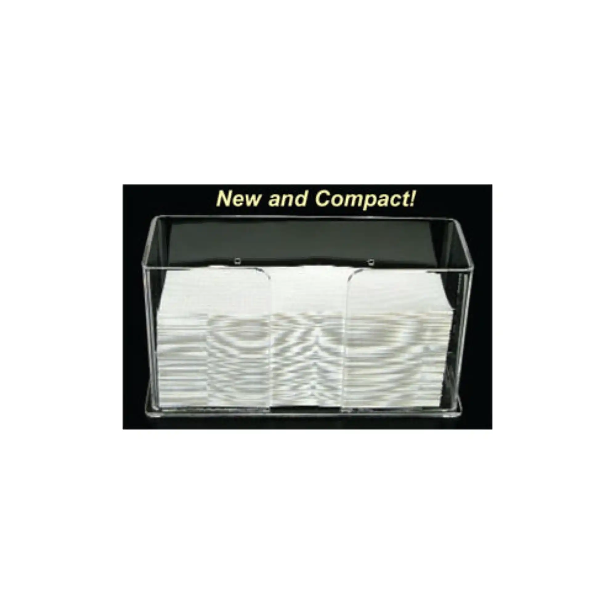 Plasdent Multifold Towel Holder, Clear Acrylic, 10.5"W x 5.75"H x 4"D, 1206-S