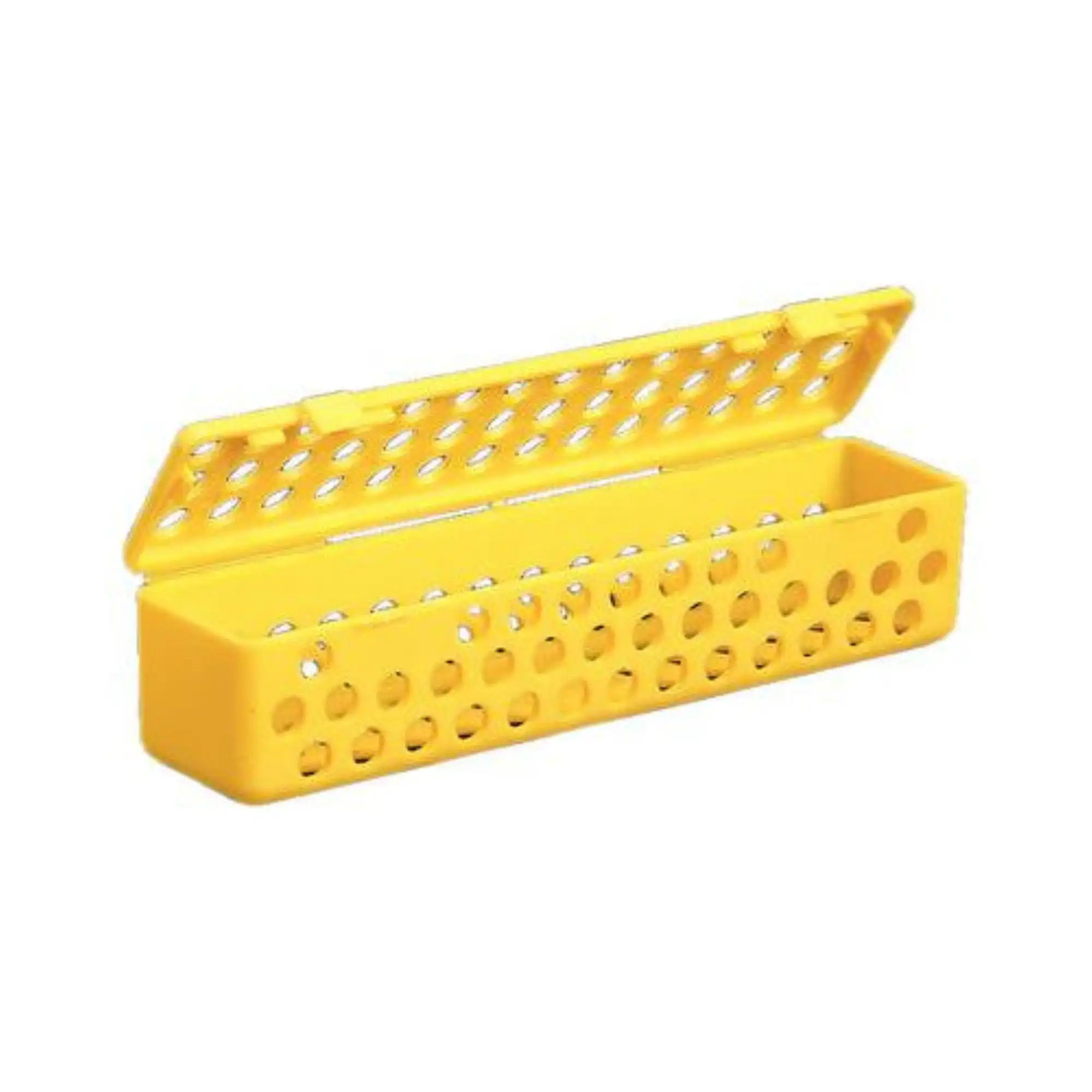 Plasdent Instrument Steri Container, Plastic, Neon Yellow, 8"L x 1-3/4"W x 1-3/4"H, 1/Pk, 203SCS-3