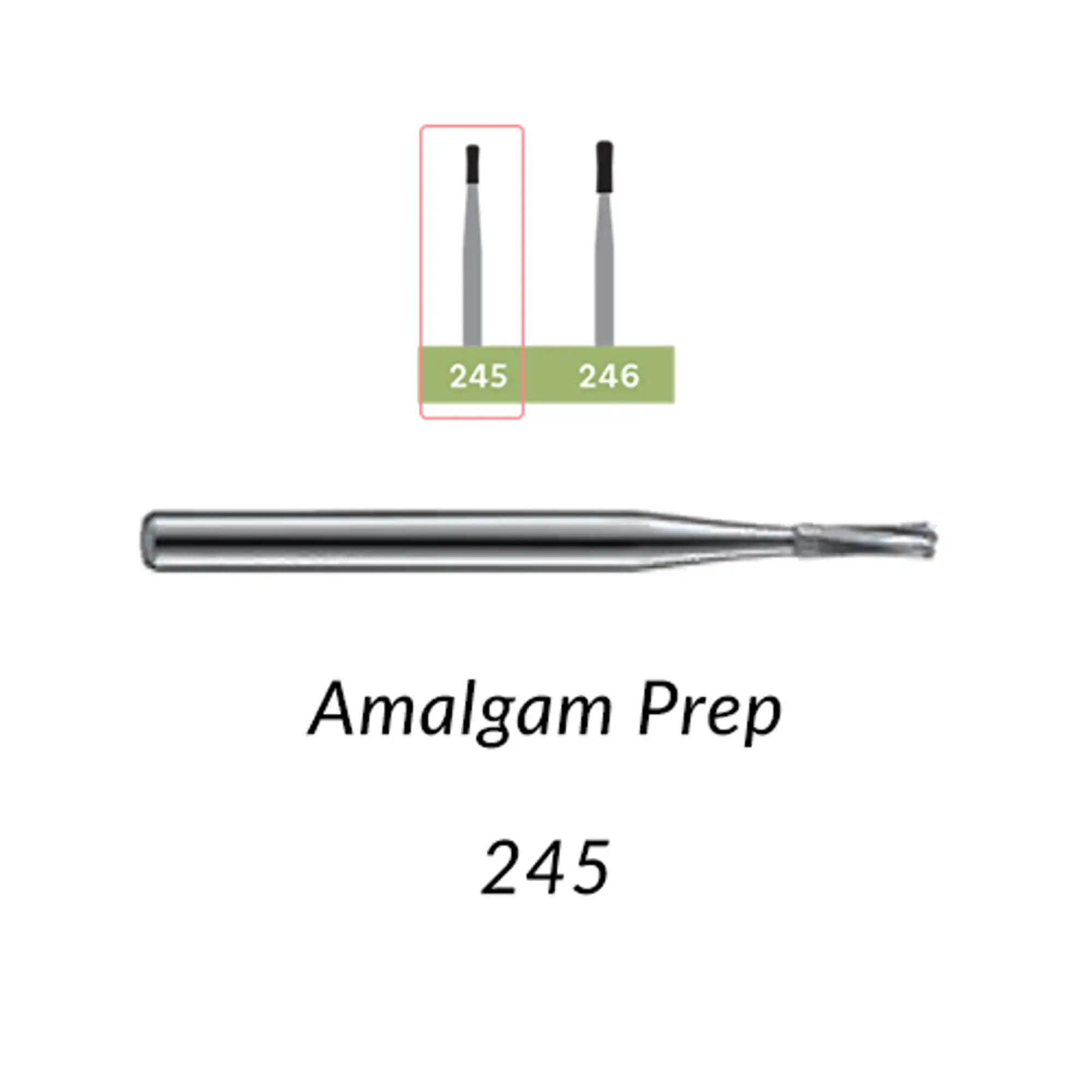 SS White Standard Operative Carbide Burs, FG, Amalgam Prep, #245, 5/Pk