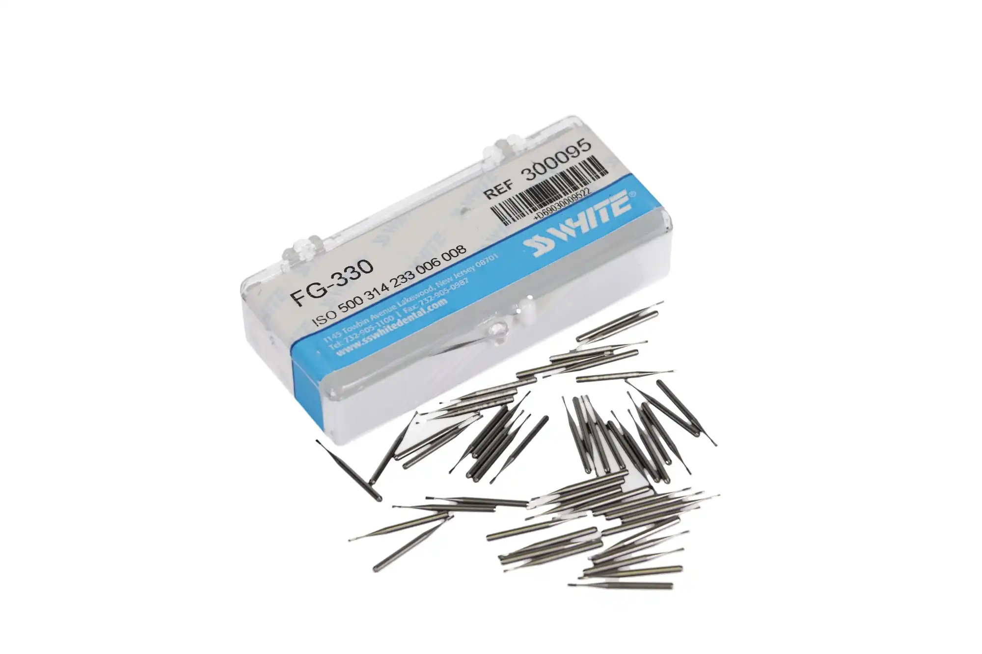 SS White Standard Operative Carbide Burs, FG, Pear, #330, 50/Pk