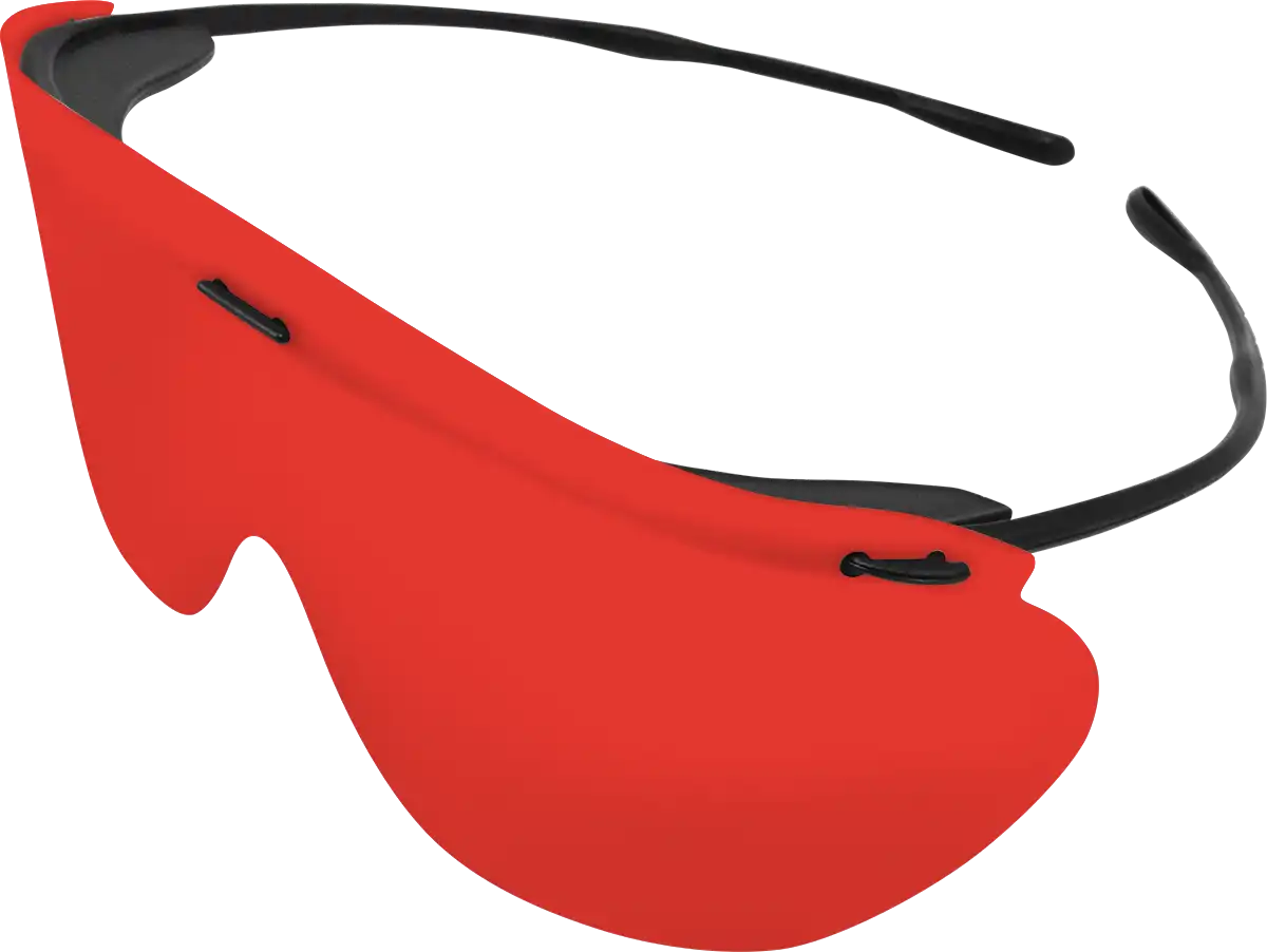 Dynamic Disposables Safety Eyewear Office Pack, Orange Bonding Lens, Black Frames, 10 Frames/20 Lenses/1 Cord