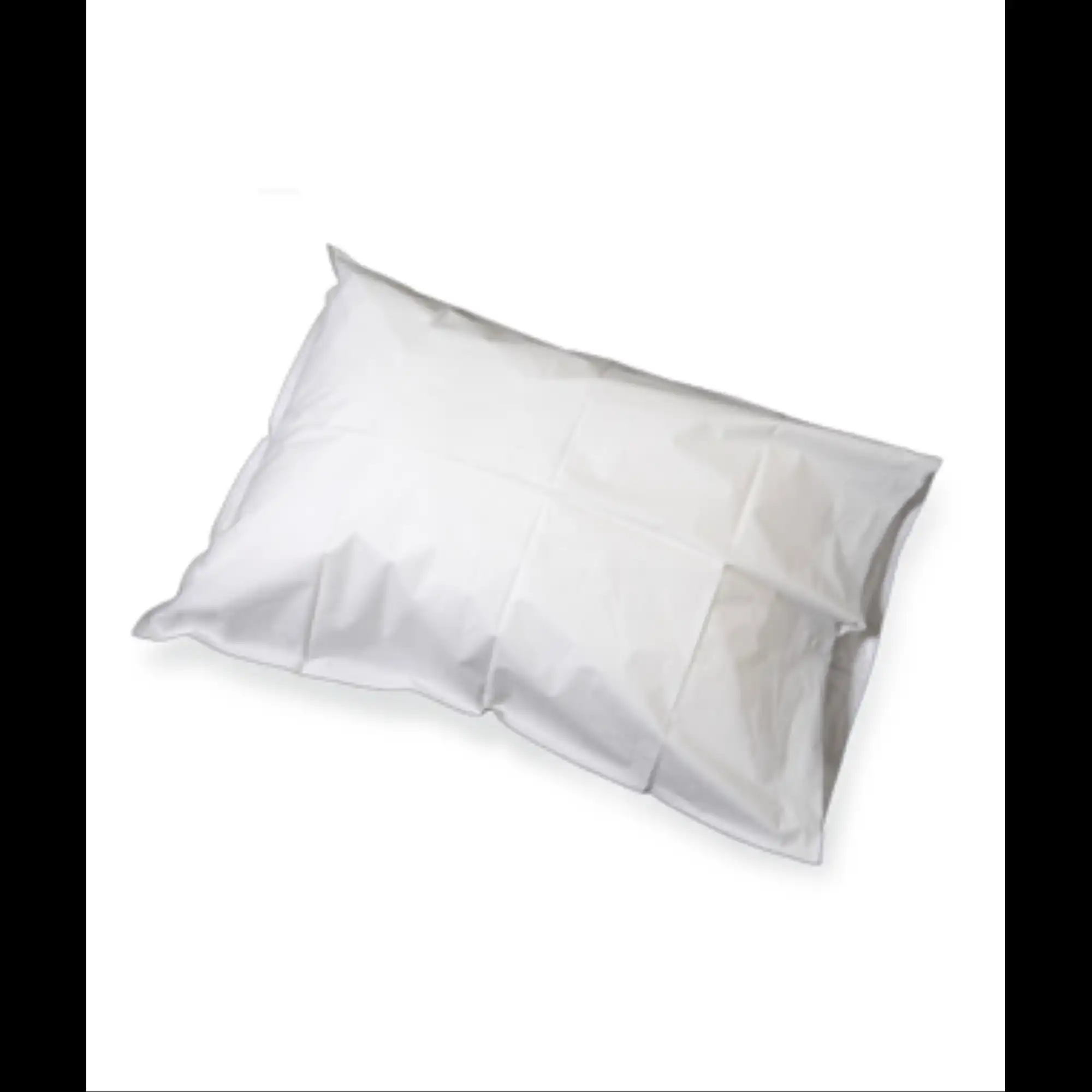 Crosstex 21" x 30" Fluid Resistant Pillow Cases, Tissue/Poly, Disposable, White, Box of 100, PC2130