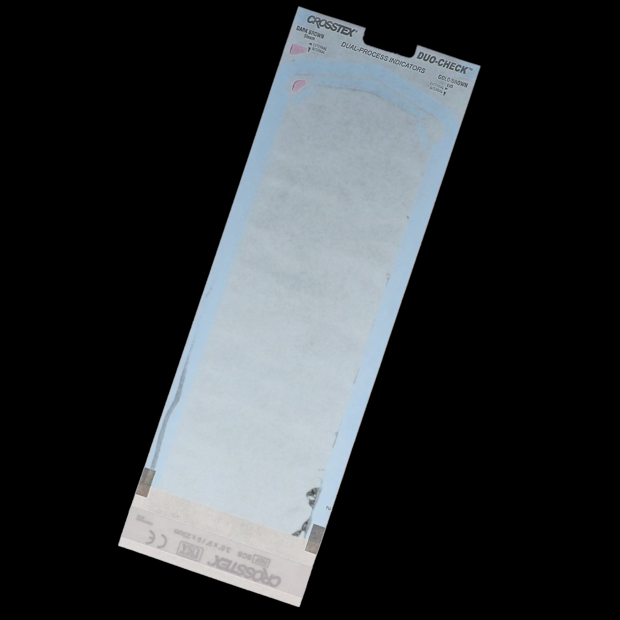 Crosstex Duo-Check Self-Sealing Sterilization Pouches, 3.5" x 9", Blue, 500/Box, SCS5