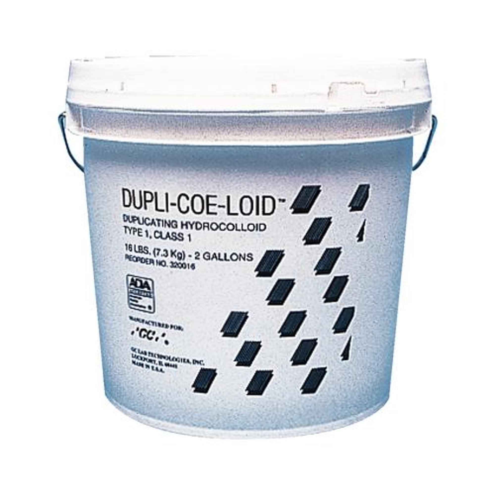 DUPLI-COE-LOID Hydrocolloid Duplicating Material, 16 lbs Pail, 2 Gallon, 1/Pack, 320016